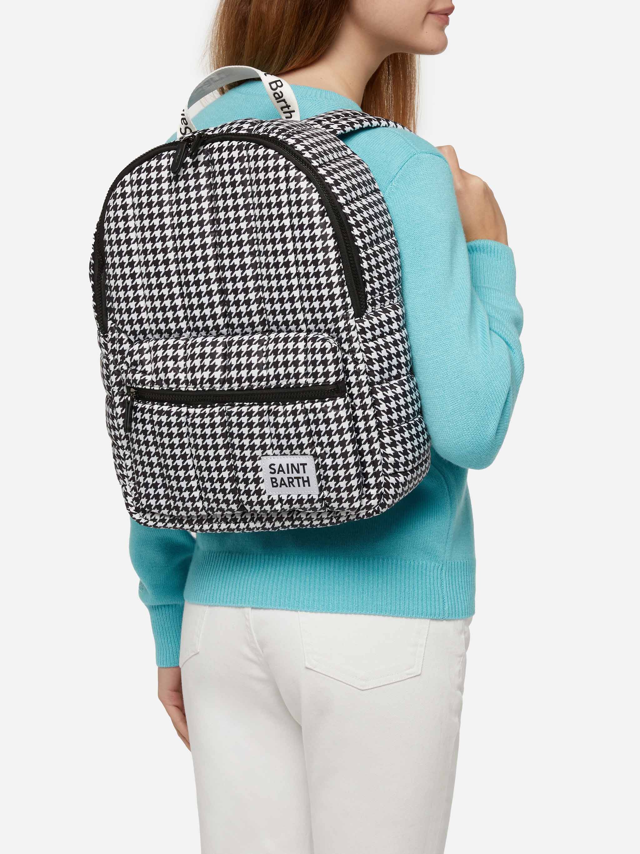 mc2-saint-barth-zaino-puffer-imbottito-pied-de-poule-45x30x18 image 2