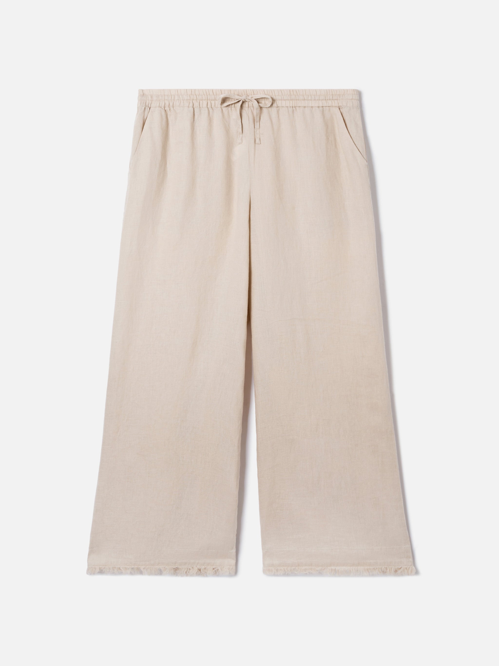 mc2-saint-barth-irma-pantaloni-donna-in-lino-beige-fondo-sfrangiato image 4