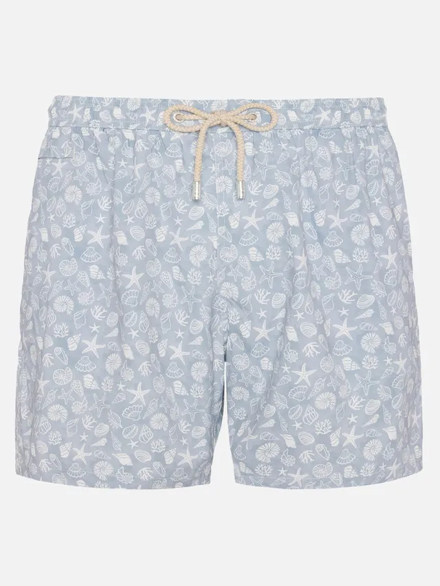 mc2-saint-barth-comfort-light-costume-mare-uomo-stampa-conchiglie-grigio image 1