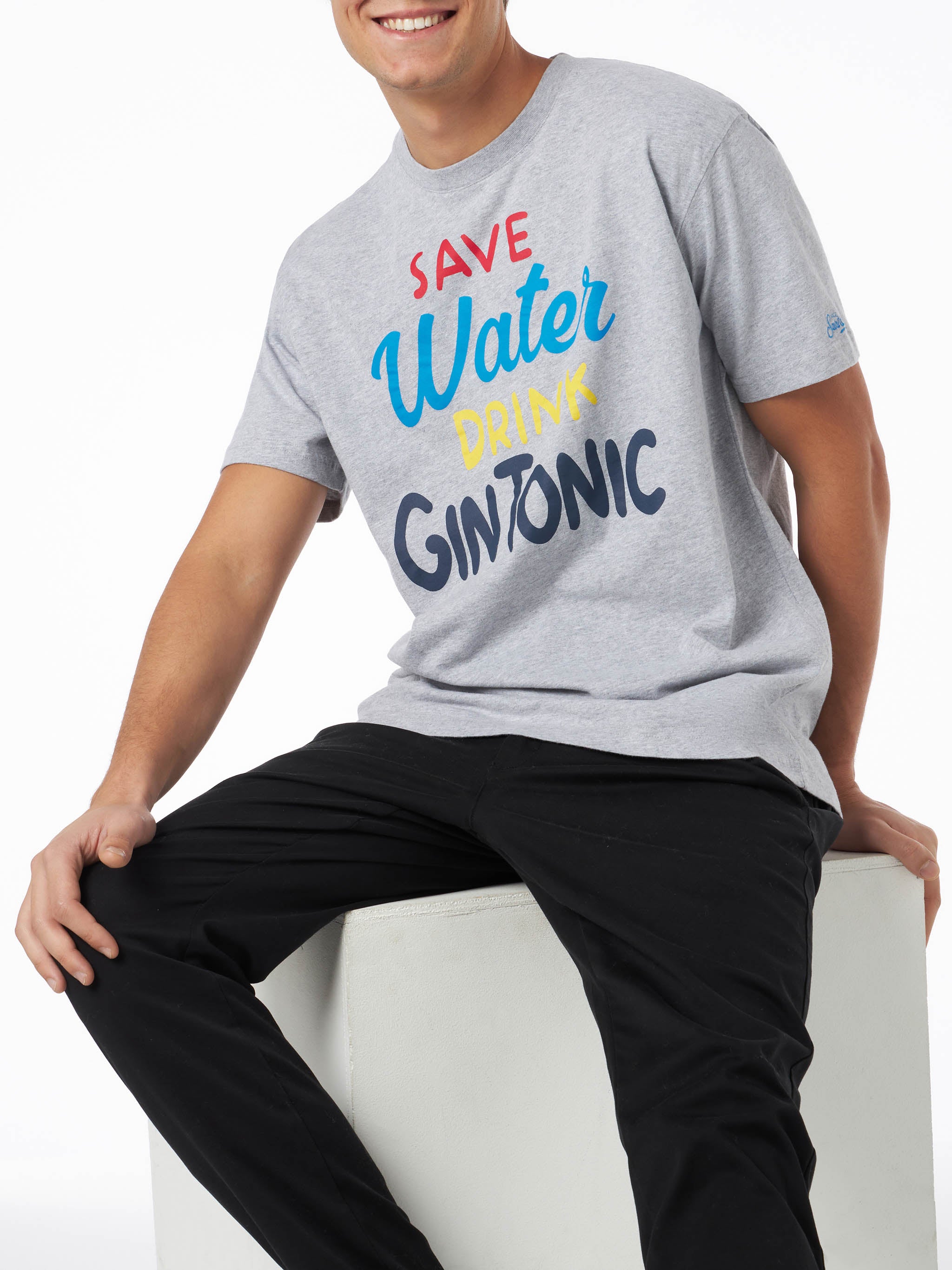 mc2-saint-barth-t-shirt-uomo-cotone-pesante-cocktail-gin-tonic-grigia image 3
