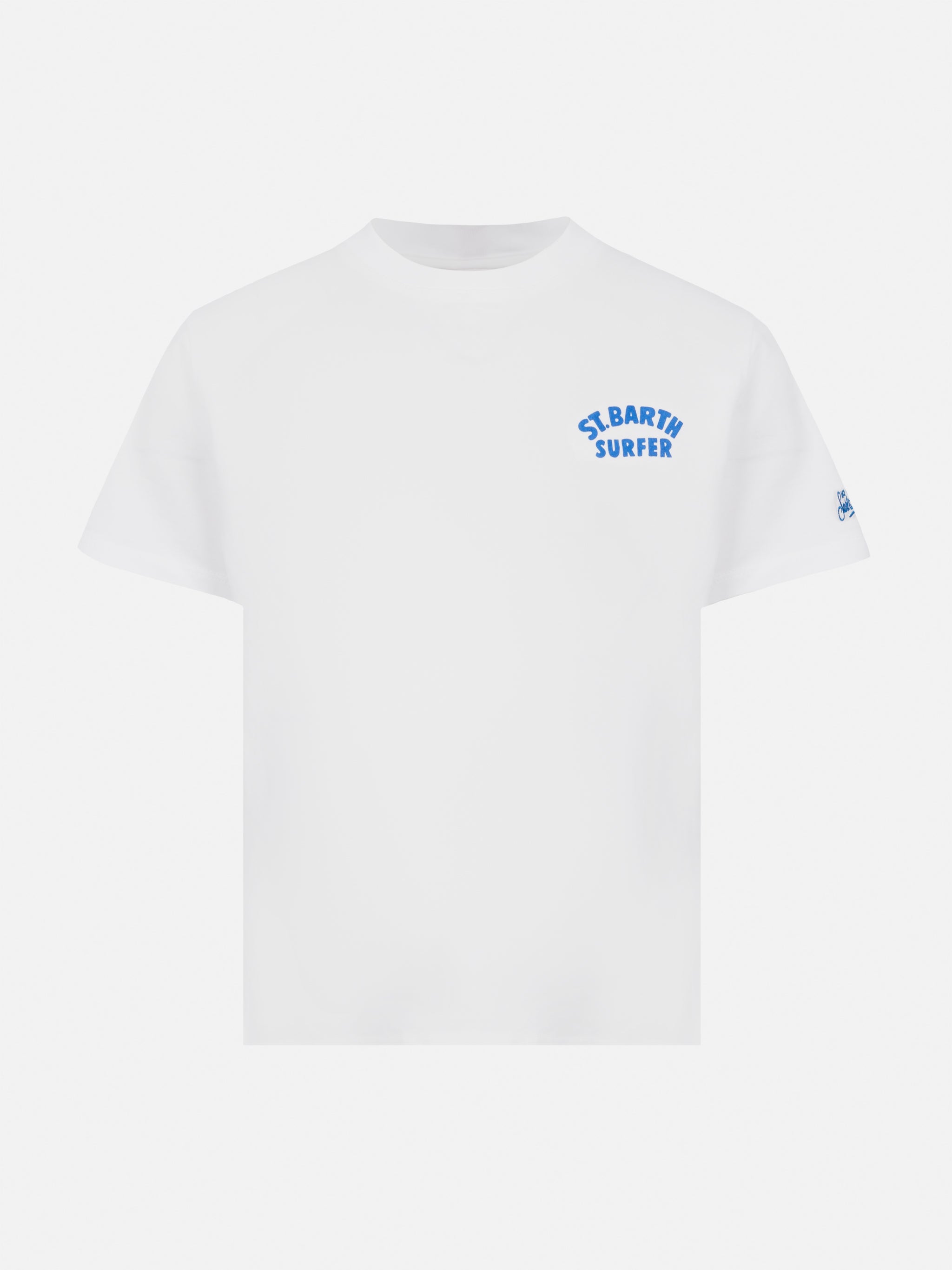 mc2-saint-barth-t-shirt-boy-bambino-cotone-bianco-stampa-surfer image 2