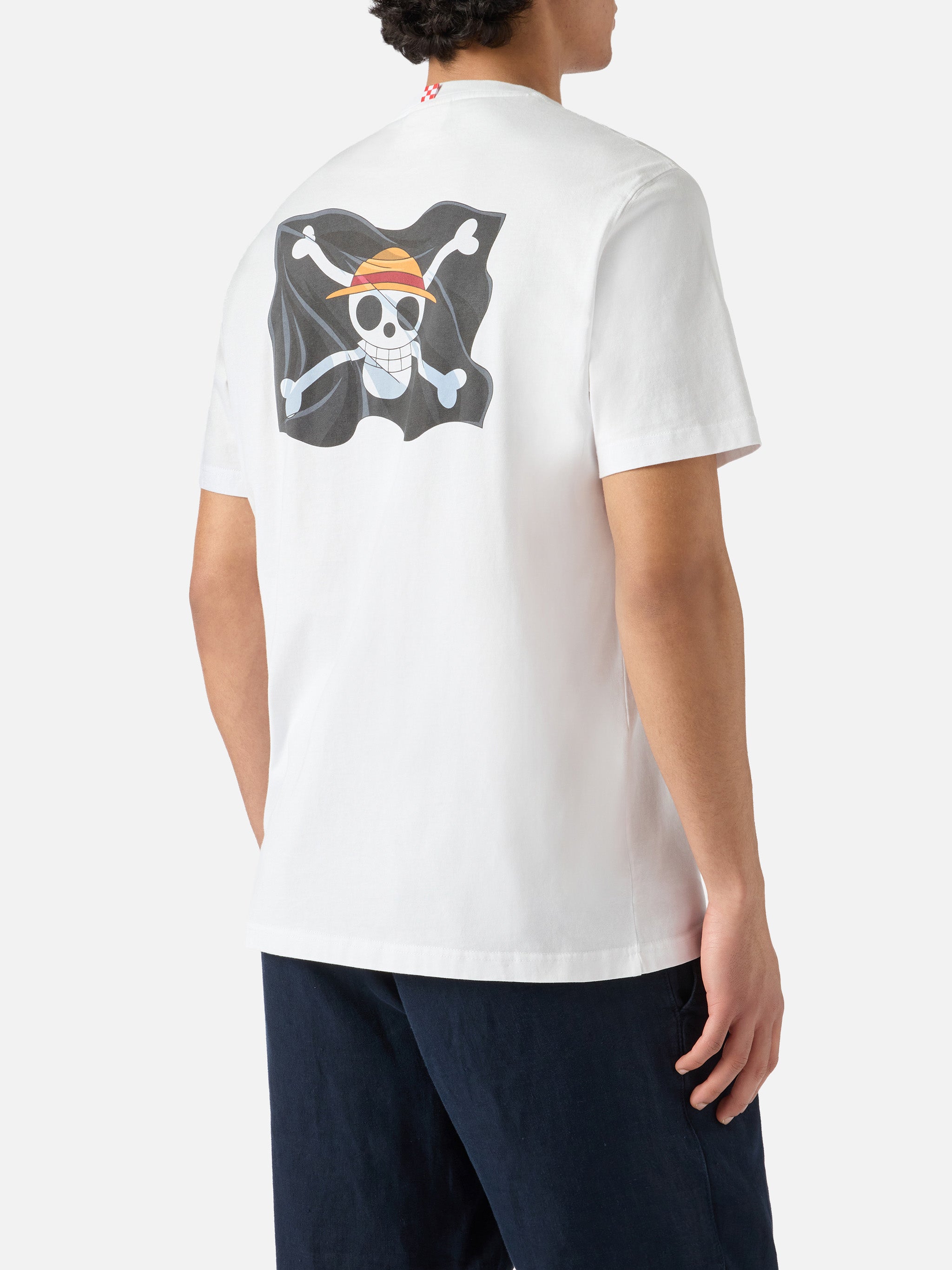 mc2-saint-barth-portland-t-shirt-uomo-bianca-cotone-one-piece-luffy-special-edit image 4