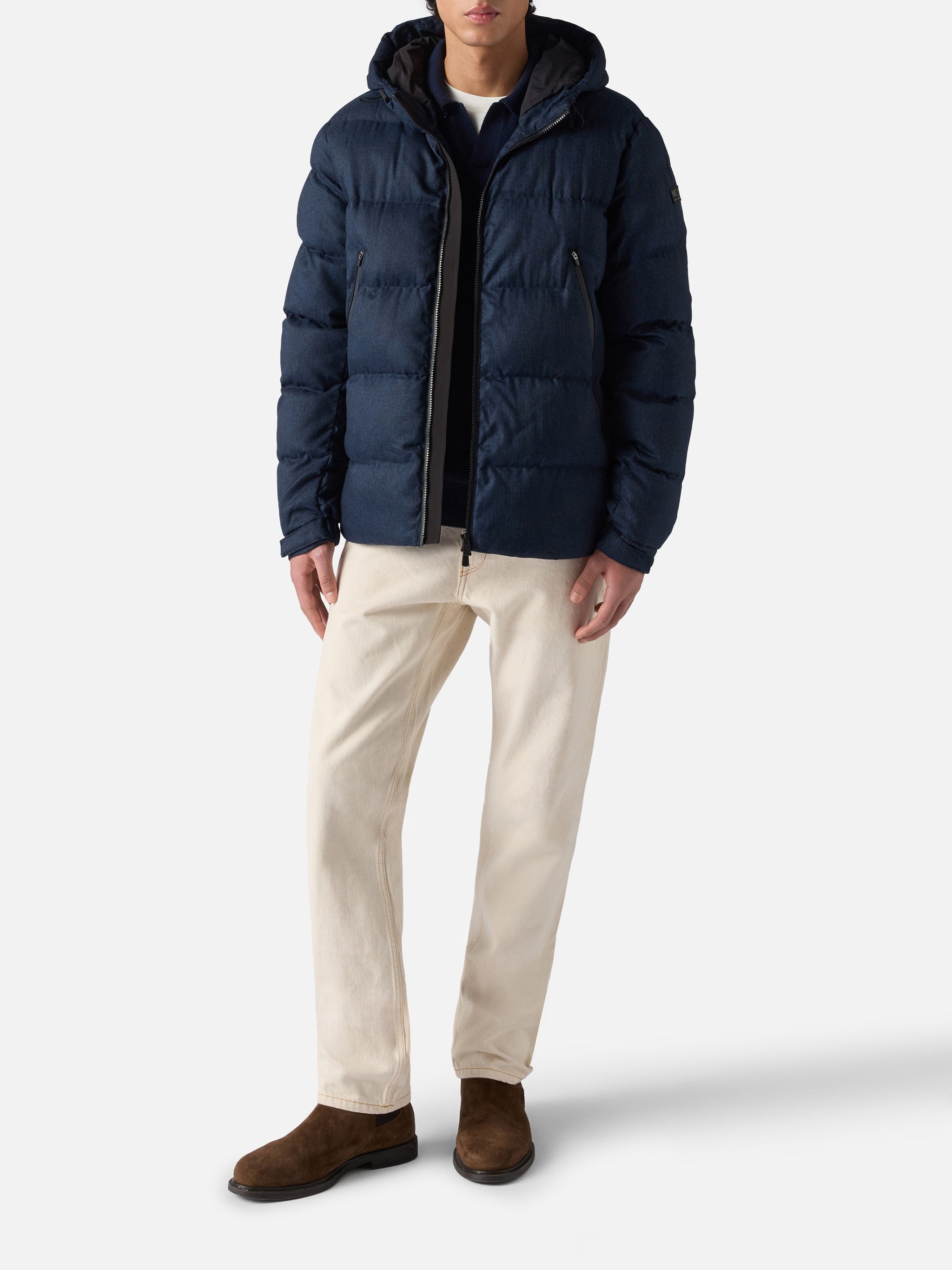 mc2-saint-barth-giacca-maier-uomo-flanella-imbottita-cappuccio-blu-navy image 2