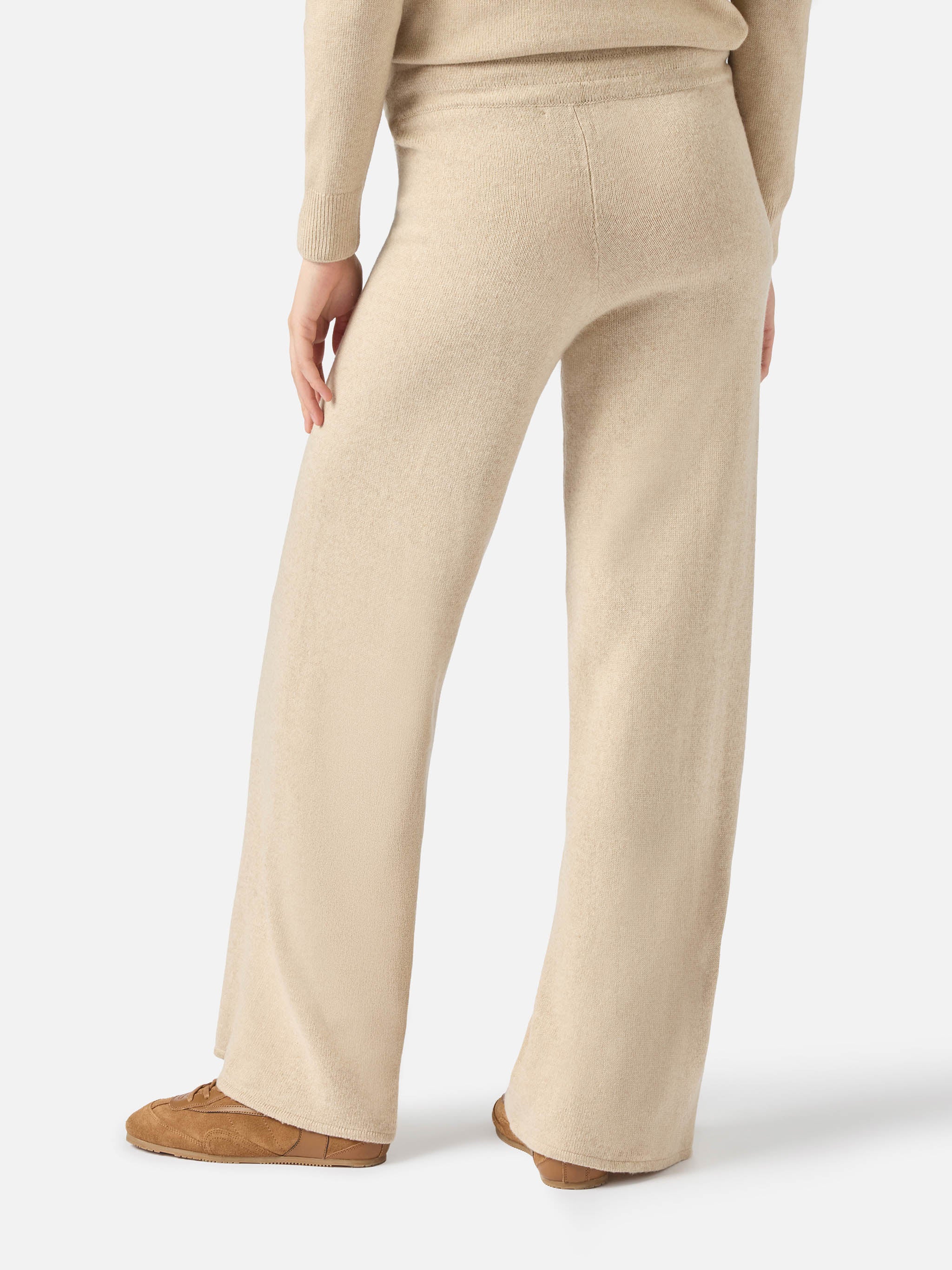 mc2-saint-barth-pantalone-a-palazzo-beige-in-maglia-cachemire-misto-donna image 4