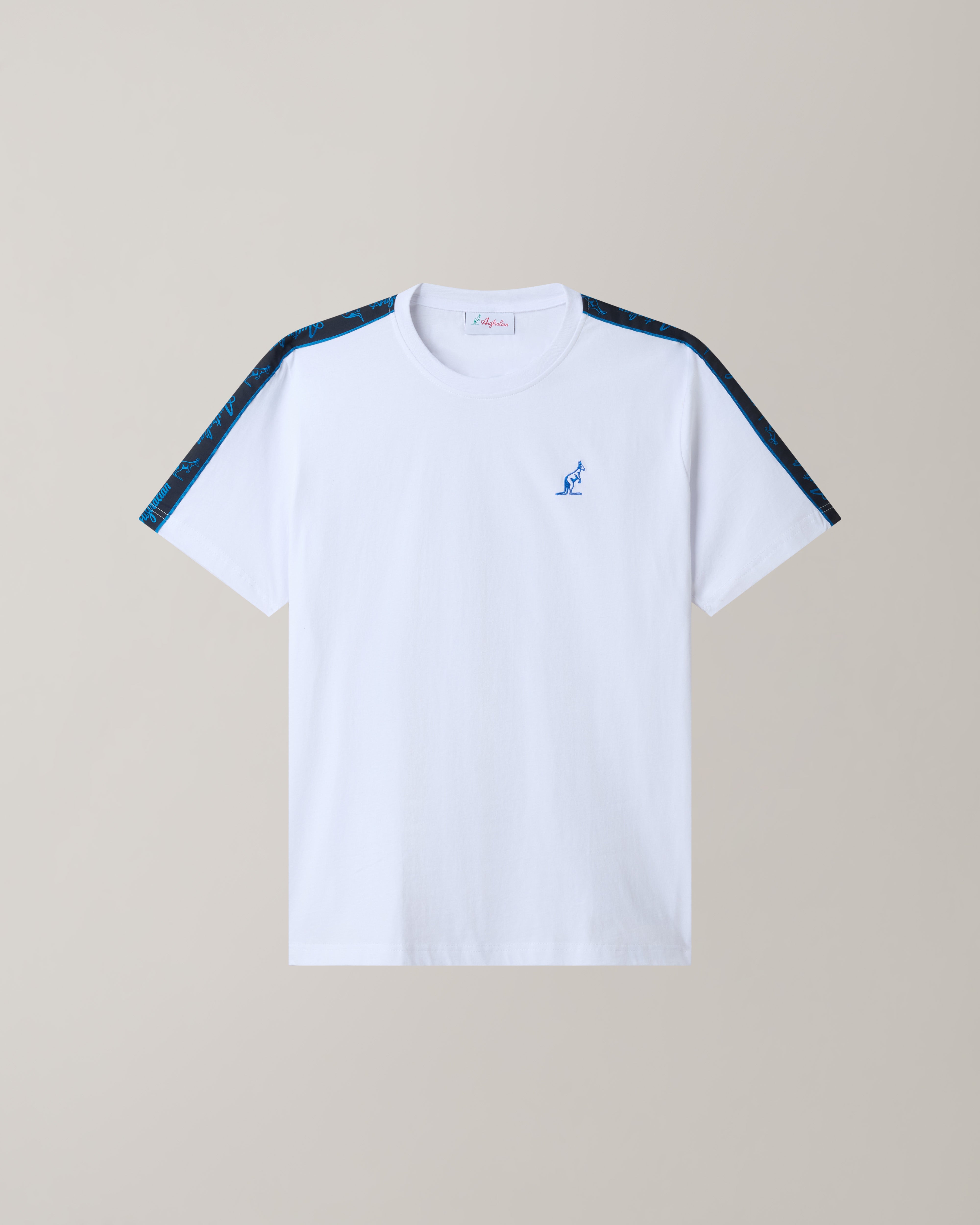 australian-blue-tape-t-shirt-bianca-regular-fit-in-cotone image 5