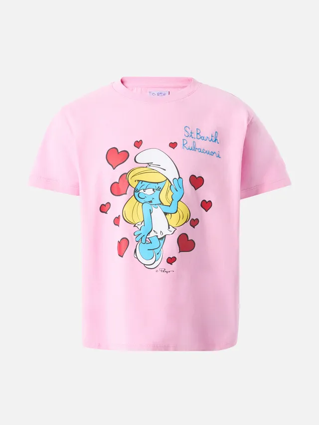 mc2-saint-barth-t-shirt-emma-bambina-rosa-puffetta-rubacuori-100-cotone image 1