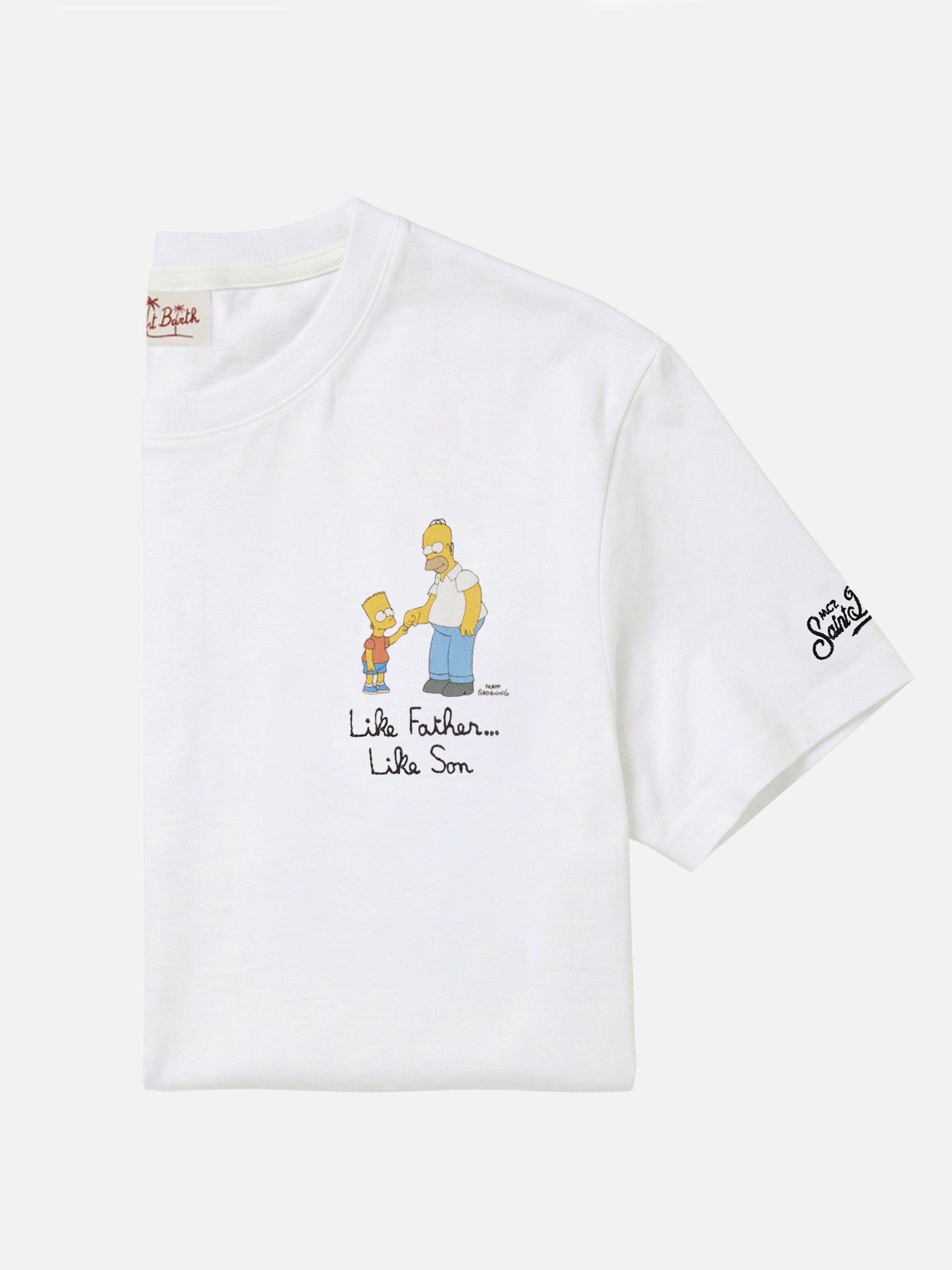 mc2-saint-barth-t-shirt-portofino-bianca-con-ricamo-like-father-like-son-special image 1