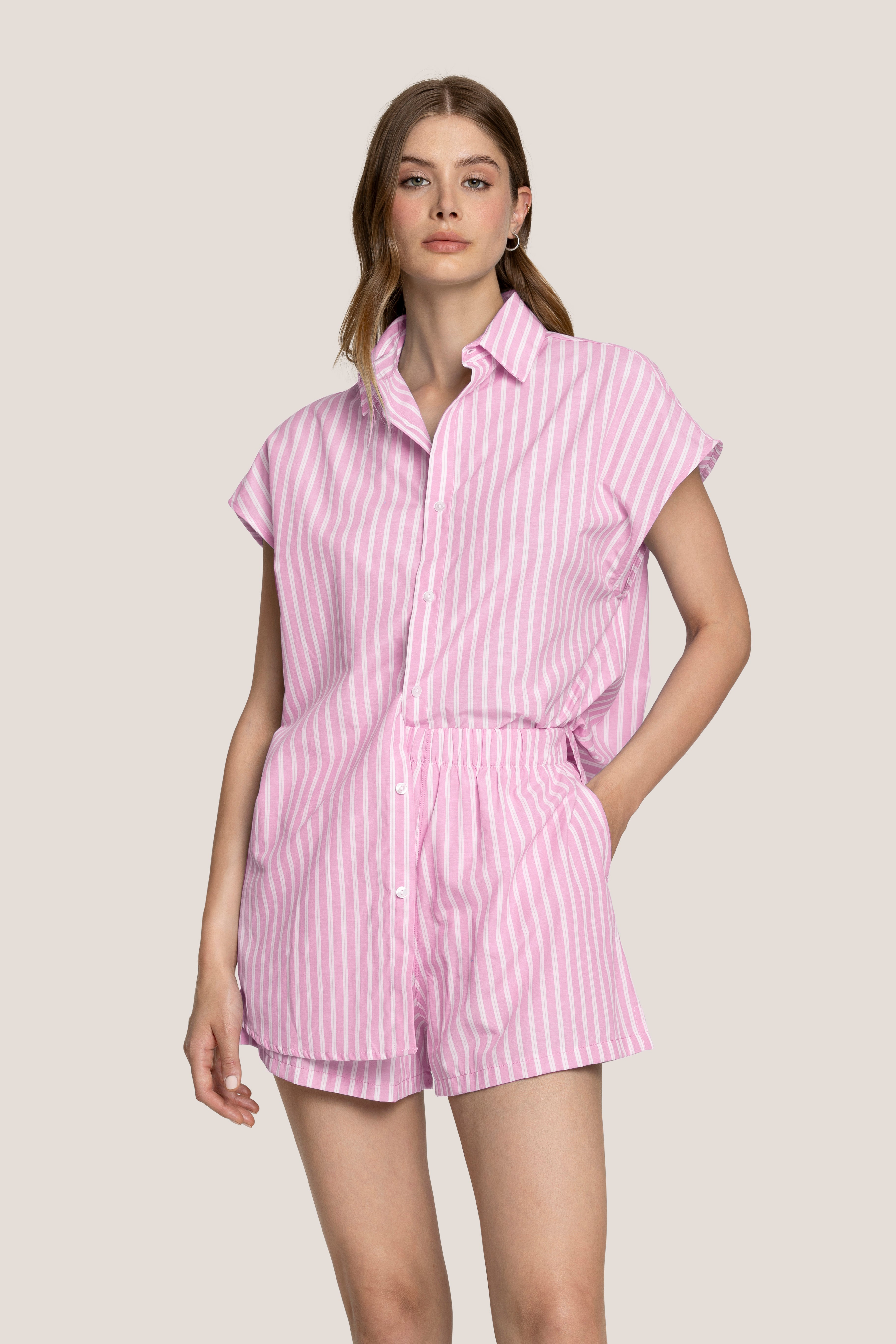 4giveness-short-vertical-lines-short-cover-up-donna-rosa-azzurro image 3