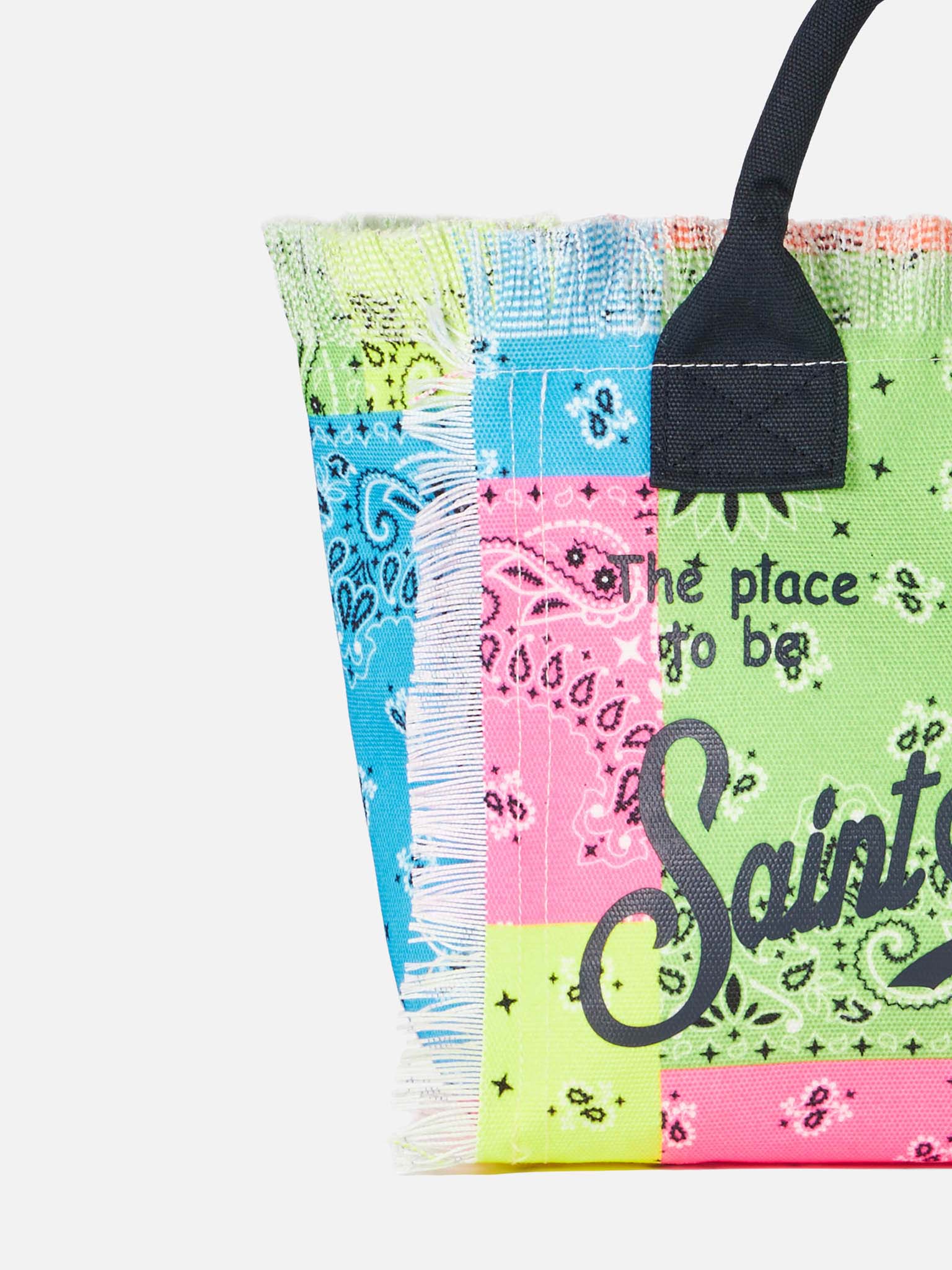 mc2-saint-barth-colette-borsa-in-canvas-stampa-bandana-fluo-multicolore image 2