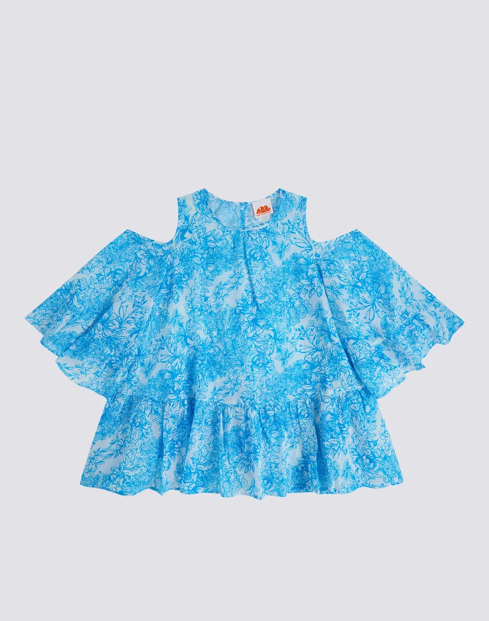 sundek-abito-corto-bambina-fleur-de-joie-a-maniche-lunghe image 1