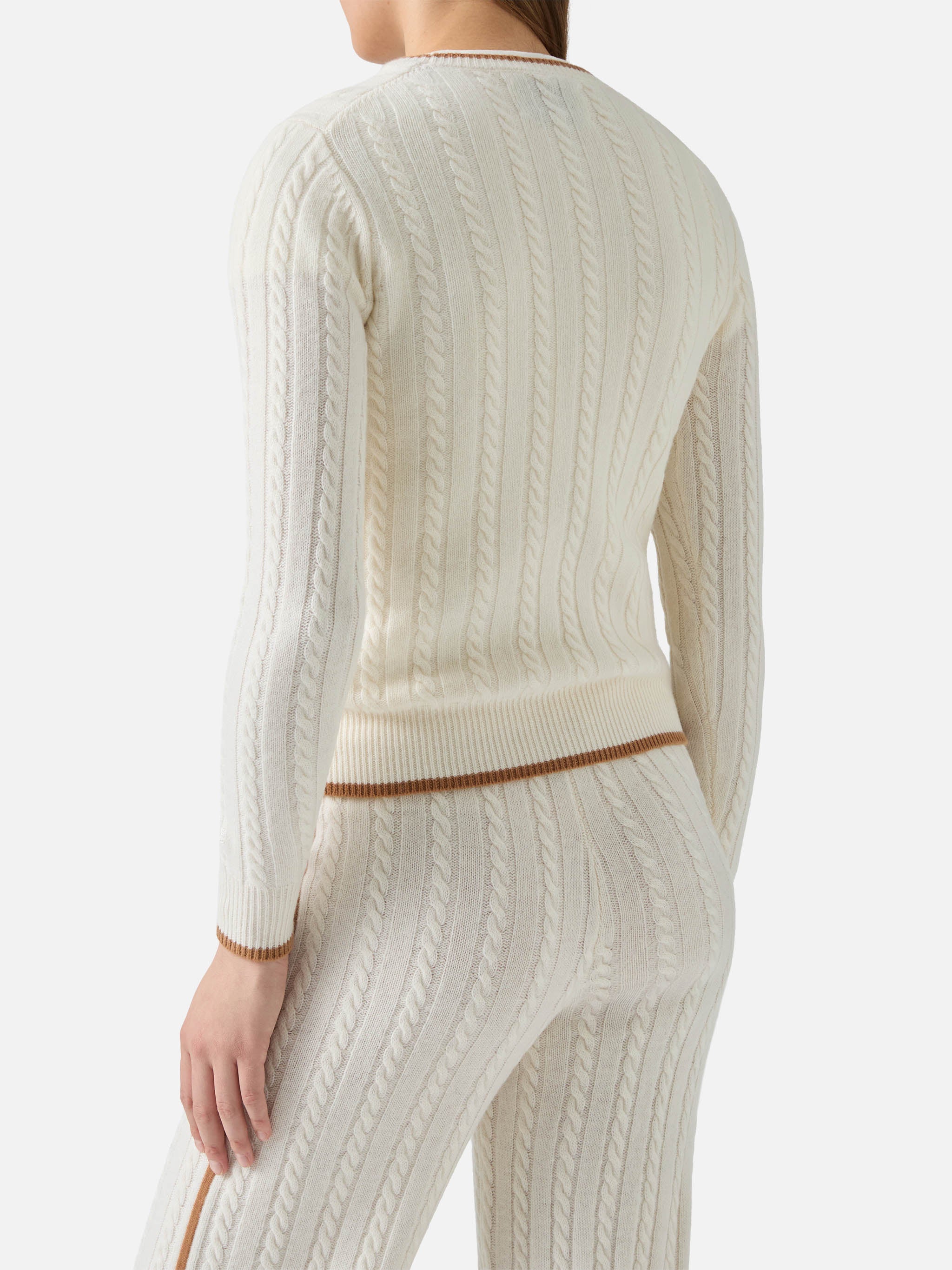 mc2-saint-barth-laroche-maglione-trecce-lana-donna-bianco image 4
