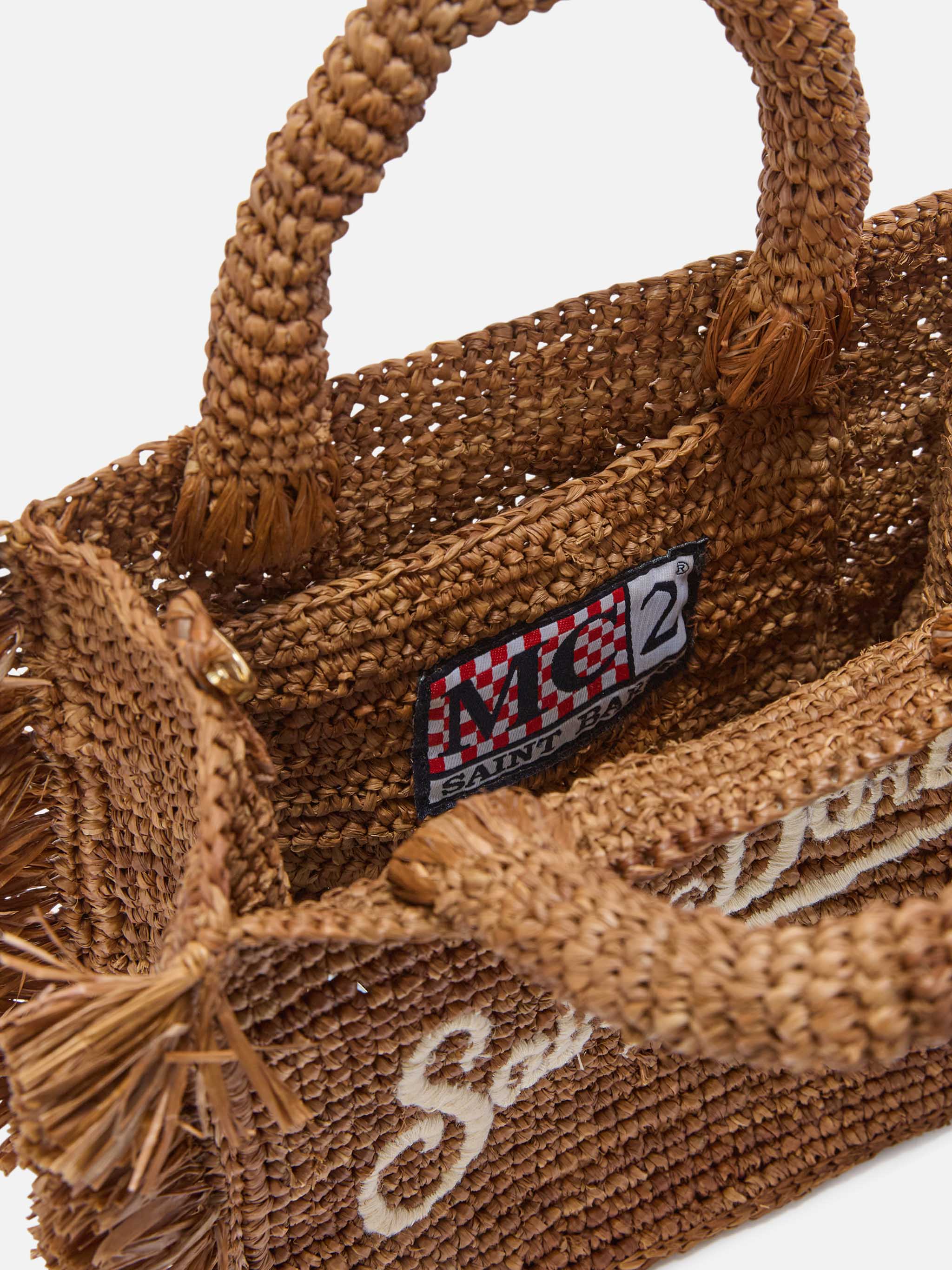mc2-saint-barth-borsa-vanity-mini-raffia-marrone-con-frange image 5