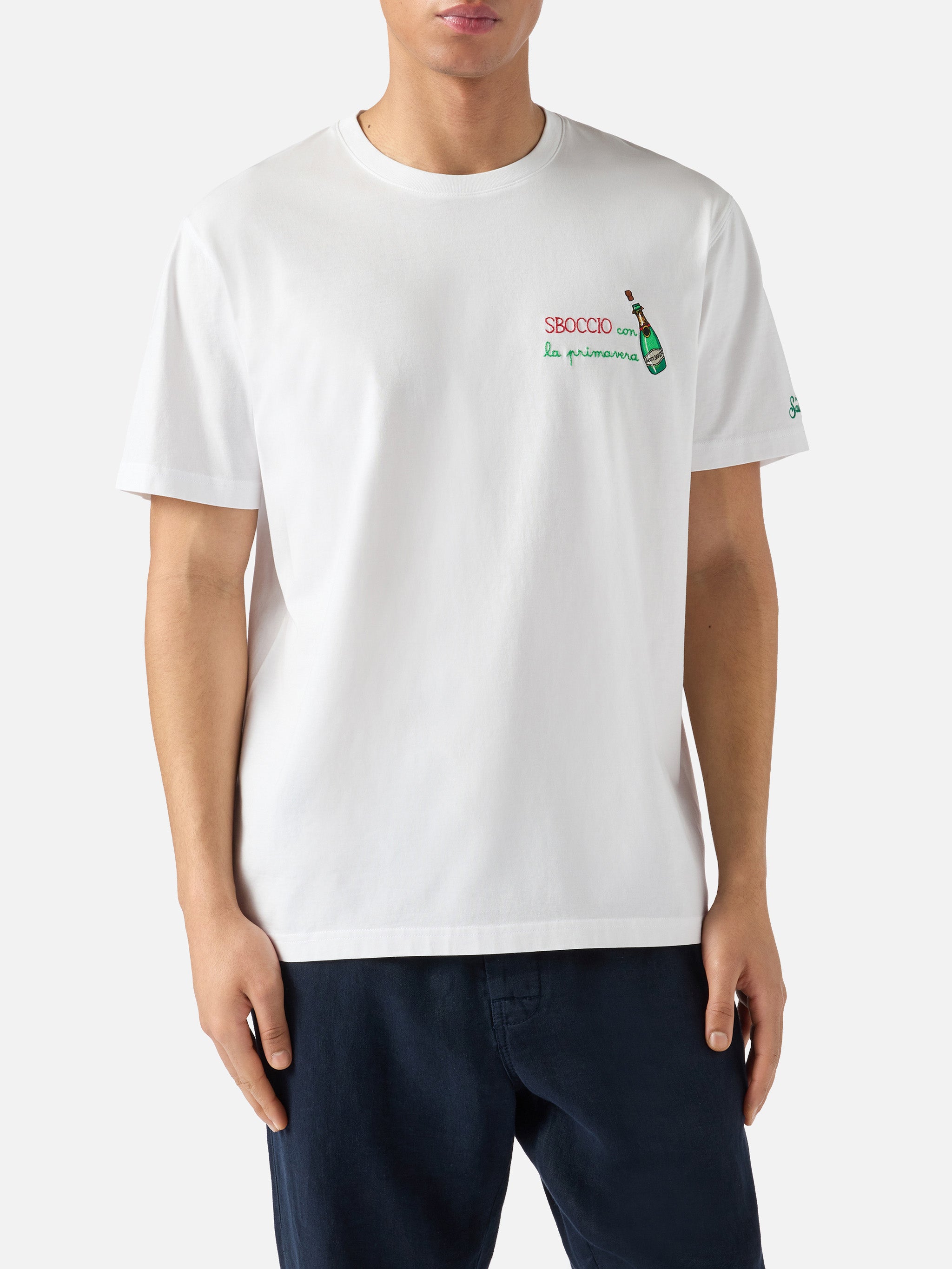 t-shirt-mc2-saint-barth-portofino-bianca-con-ricamo-sboccio-con-la-primavera image 3