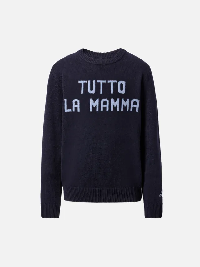 mc2-saint-barth-maglione-girocollo-bambino-douglas-blu-navy-jacquard-tutto-la-ma image 1