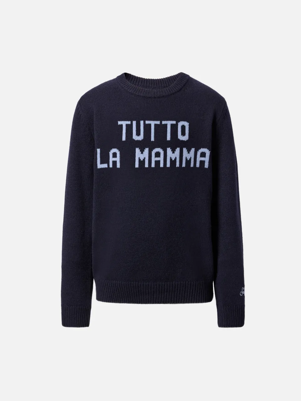 mc2-saint-barth-maglione-girocollo-bambino-douglas-blu-navy-jacquard-tutto-la-ma image 1