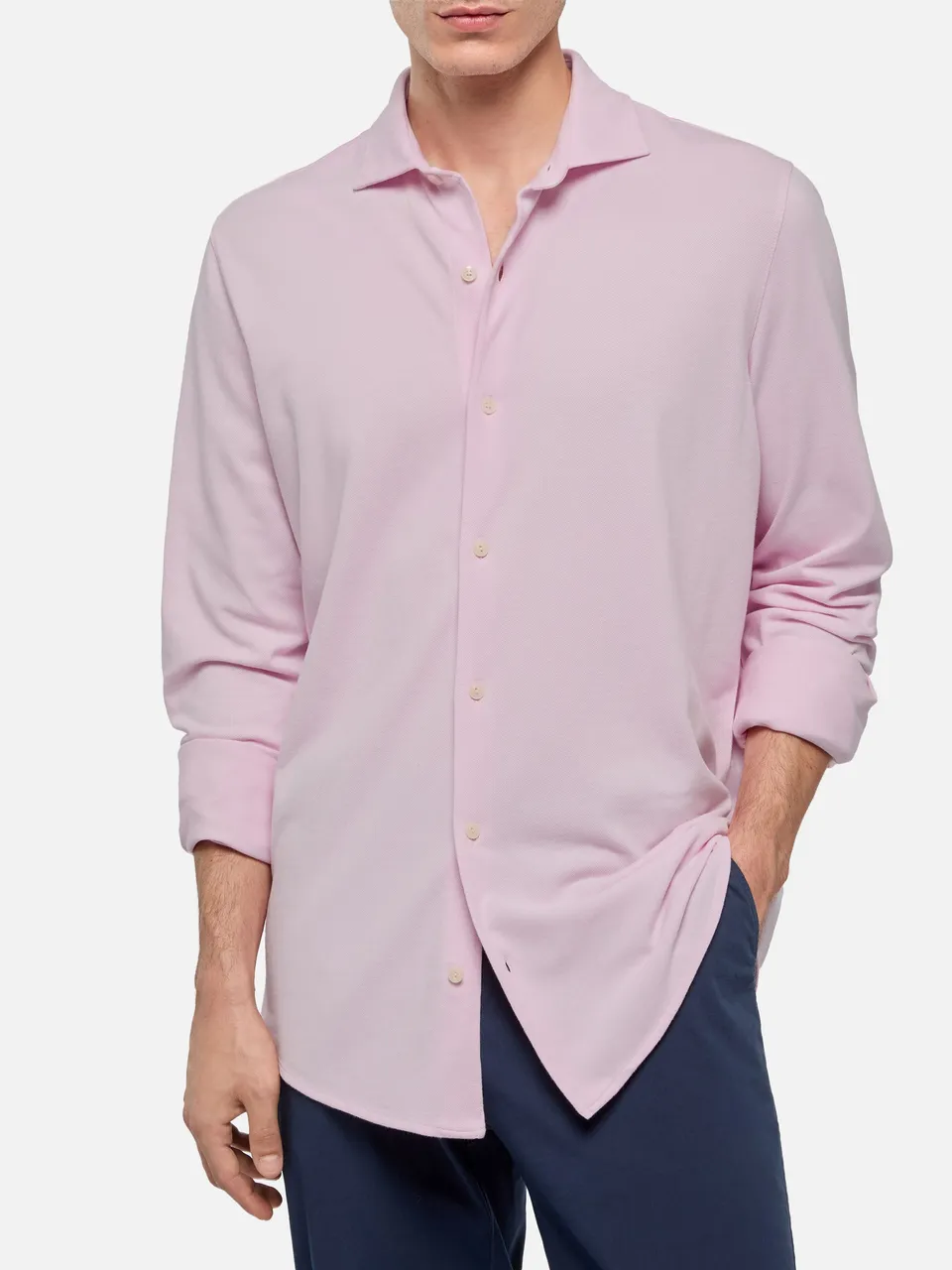 mc2-saint-barth-amalfi-camicia-uomo-in-jersey-piquet-rosa image 1