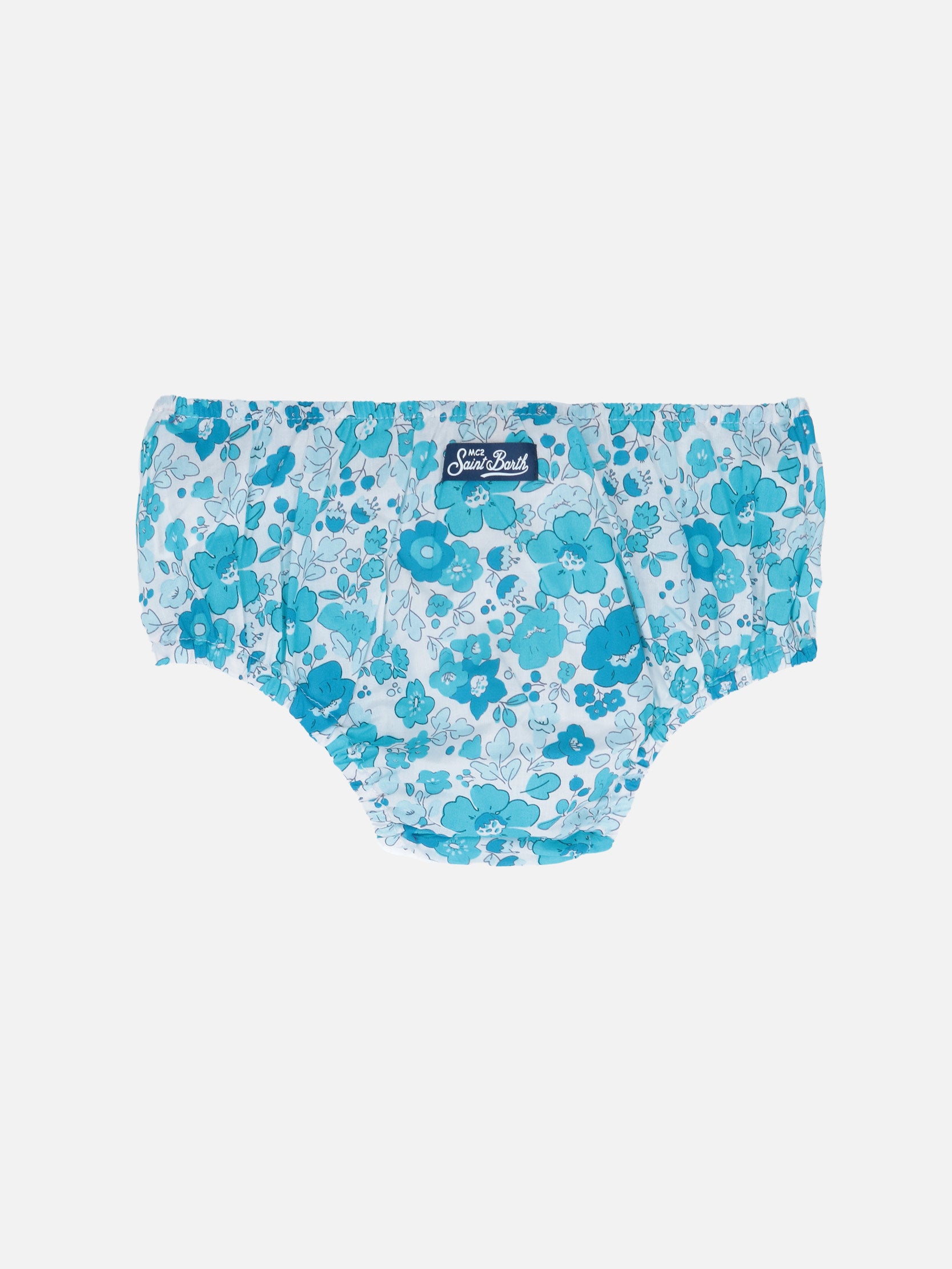 mc2-saint-barth-bloomer-pimmy-neonato-stampa-floreale-azzurra-in-cotone image 2