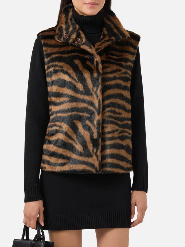 mc2-saint-barth-gilet-ambre-in-faux-fur-smanicato-donna-con-stampa-zebrata-vesti image 1