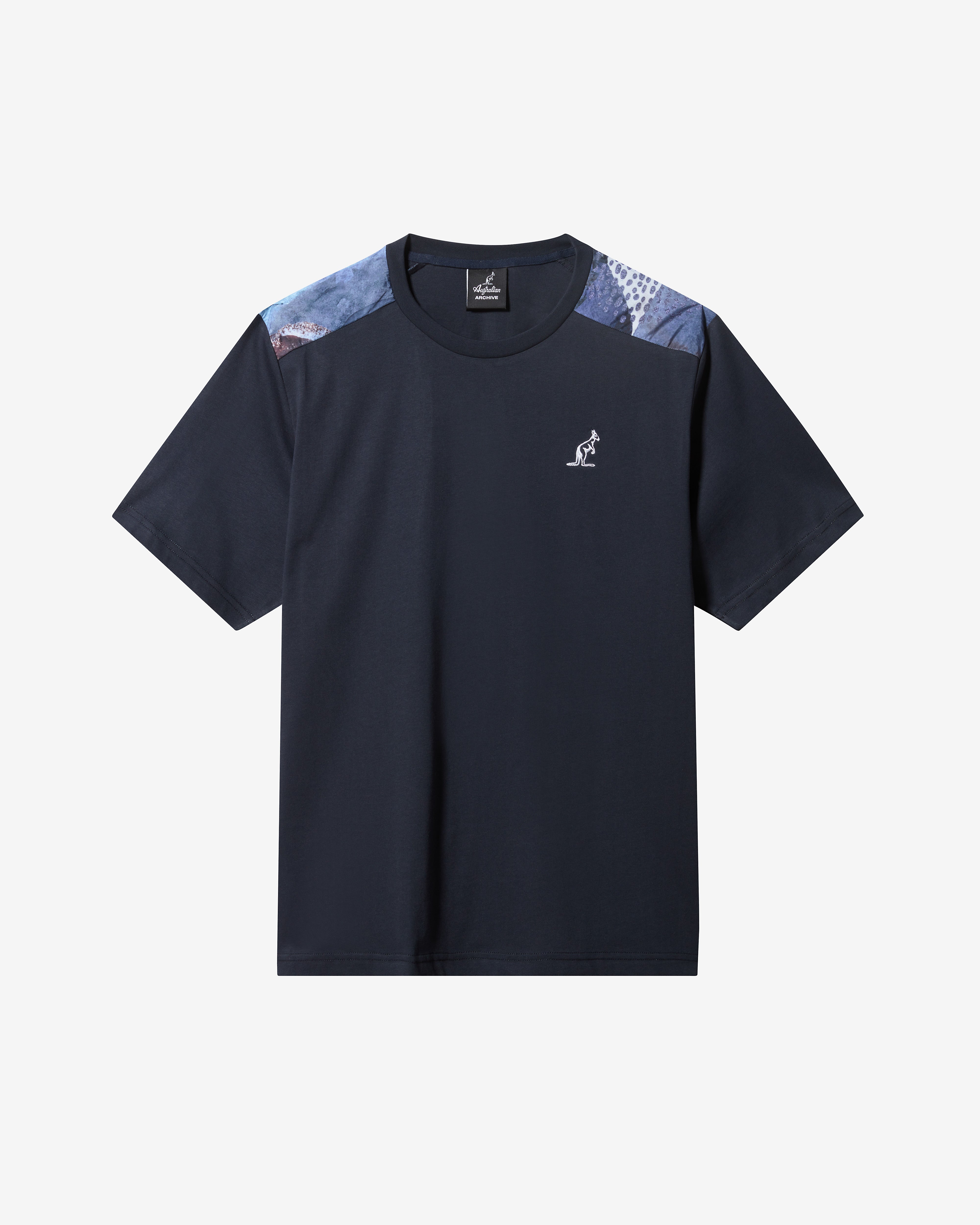 australian-paros-insert-t-shirt-t-shirt-cotone-blu-navy-regular-fit image 5