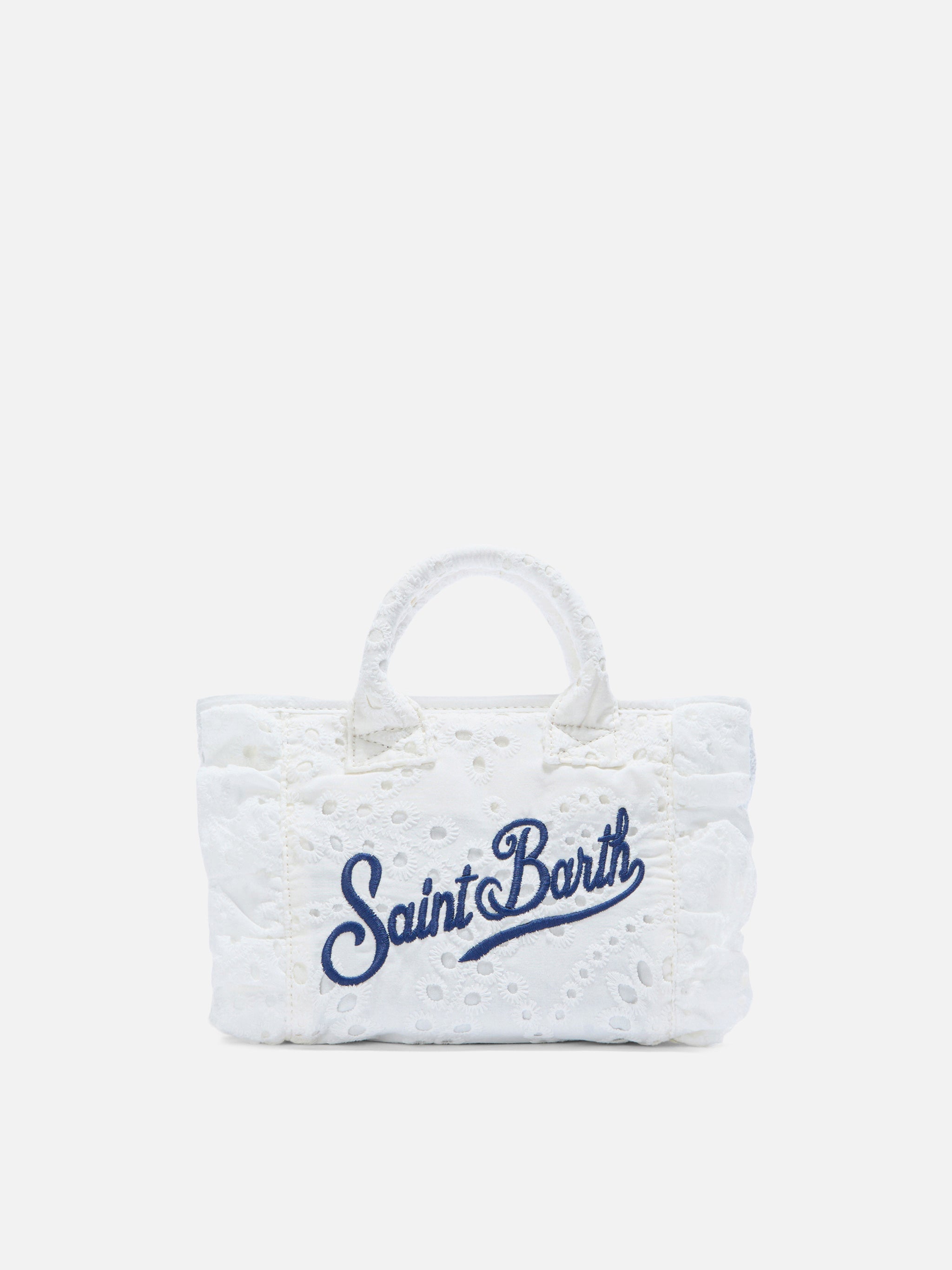 mc2-saint-barth-borsa-vanity-mini-volant-in-cotone-sangallo-bianco-con-rouches-e image 1