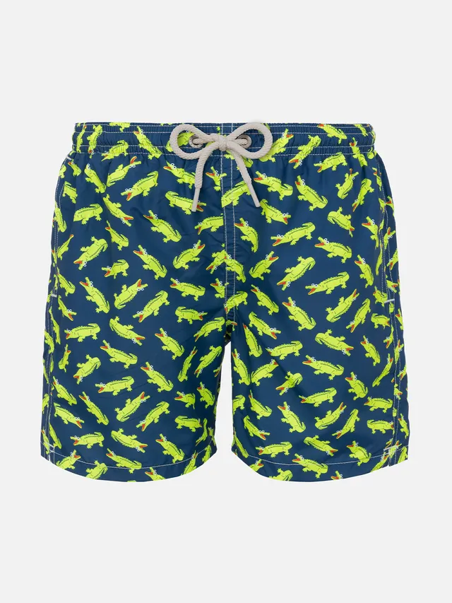 mc2-saint-barth-costume-da-bagno-bambino-stampa-coccodrillo-blu-navy image 1