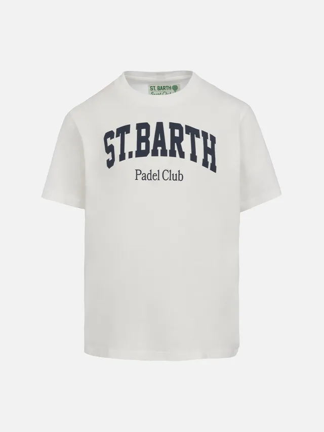 mc2-saint-barth-t-shirt-bambino-in-cotone-con-stampa-padel-club image 1