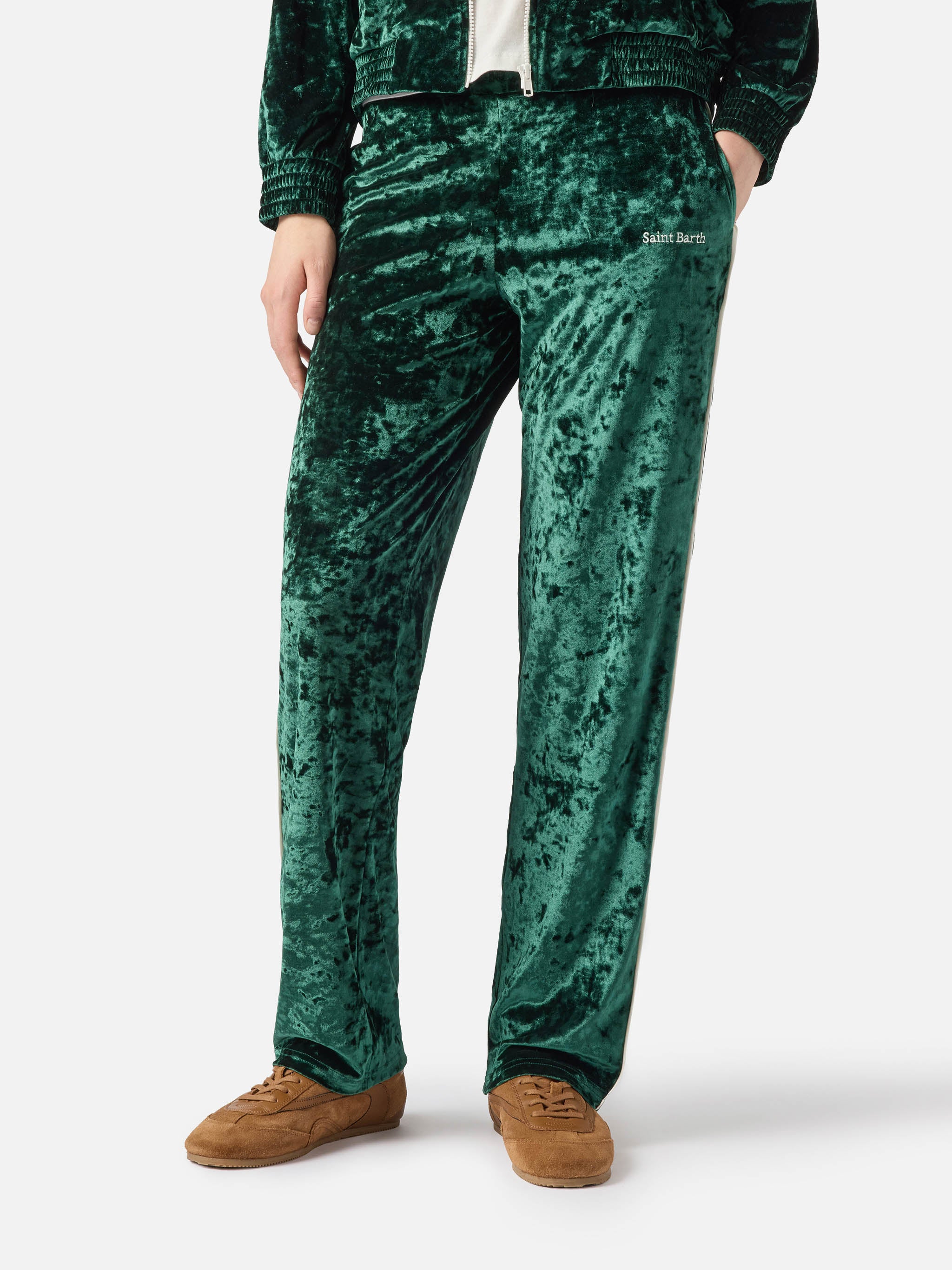 mc2-saint-barth-yvonne-pantaloni-donna-in-ciniglia-verde image 1