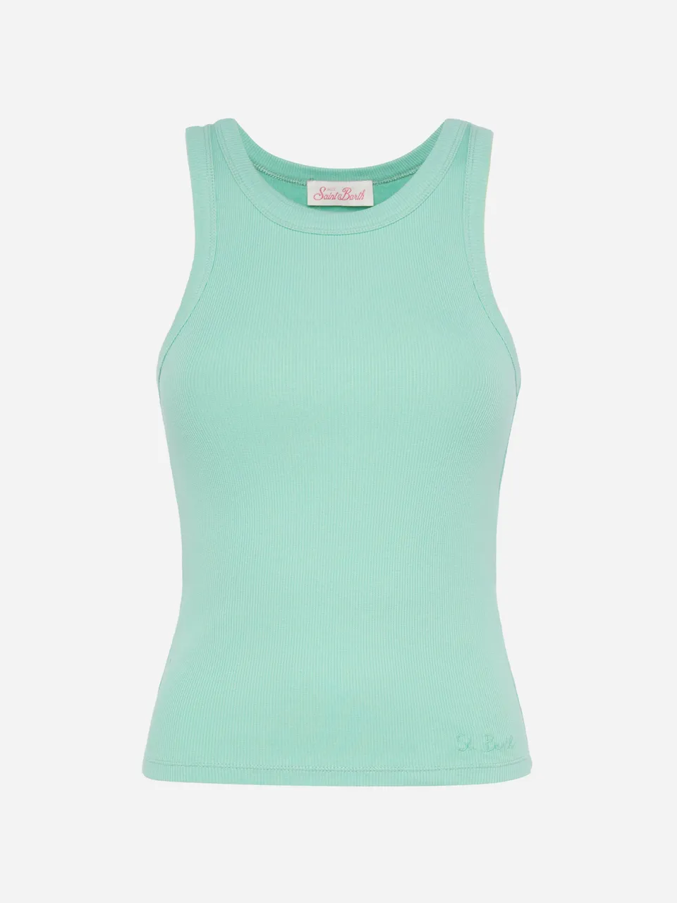mc2-saint-barth-ada-canotta-cotone-coste-verde-salvia-donna image 1