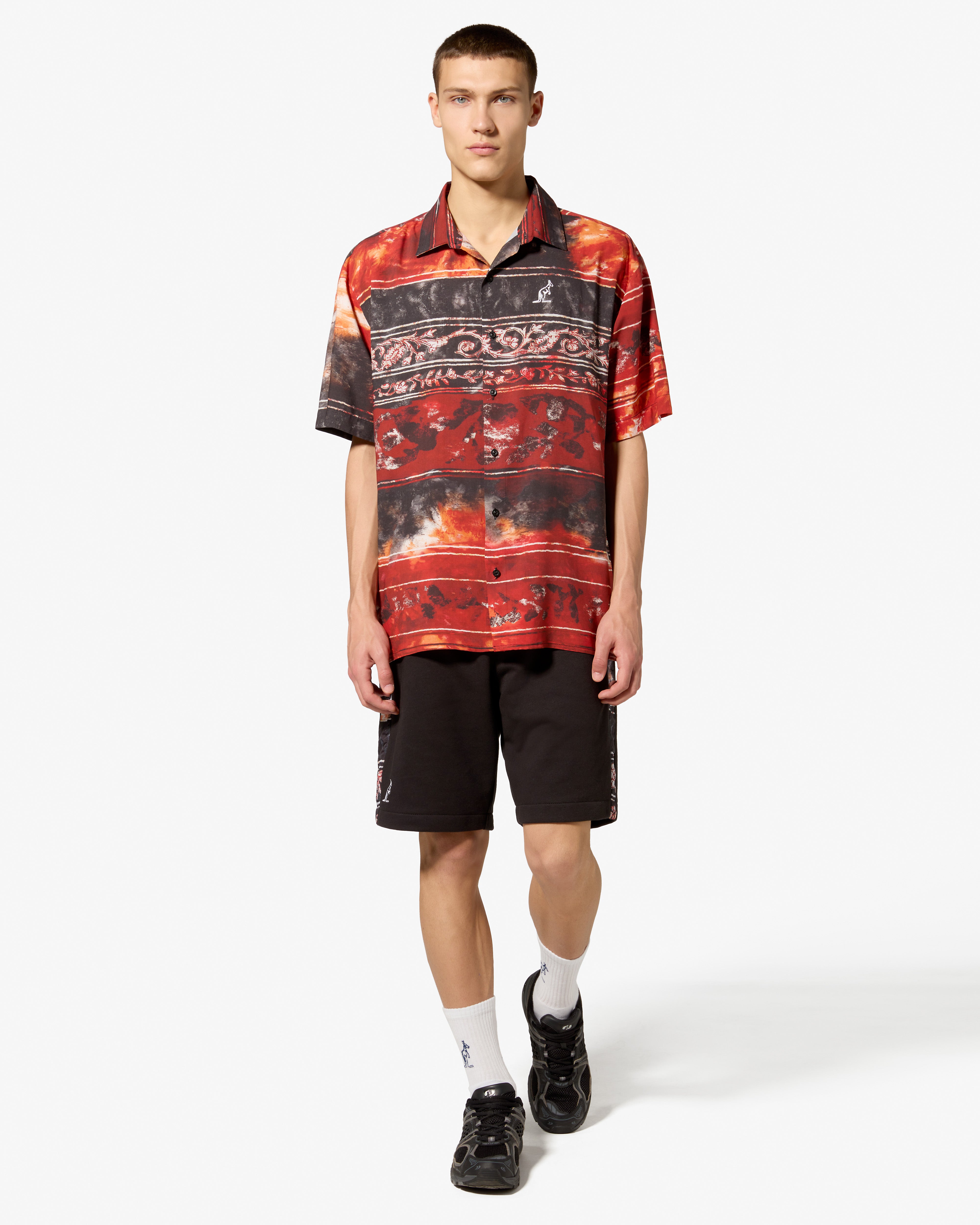 australian-suava-shirt-camicia-baku-rosso-vivo-vestibilit-old-1994 image 3