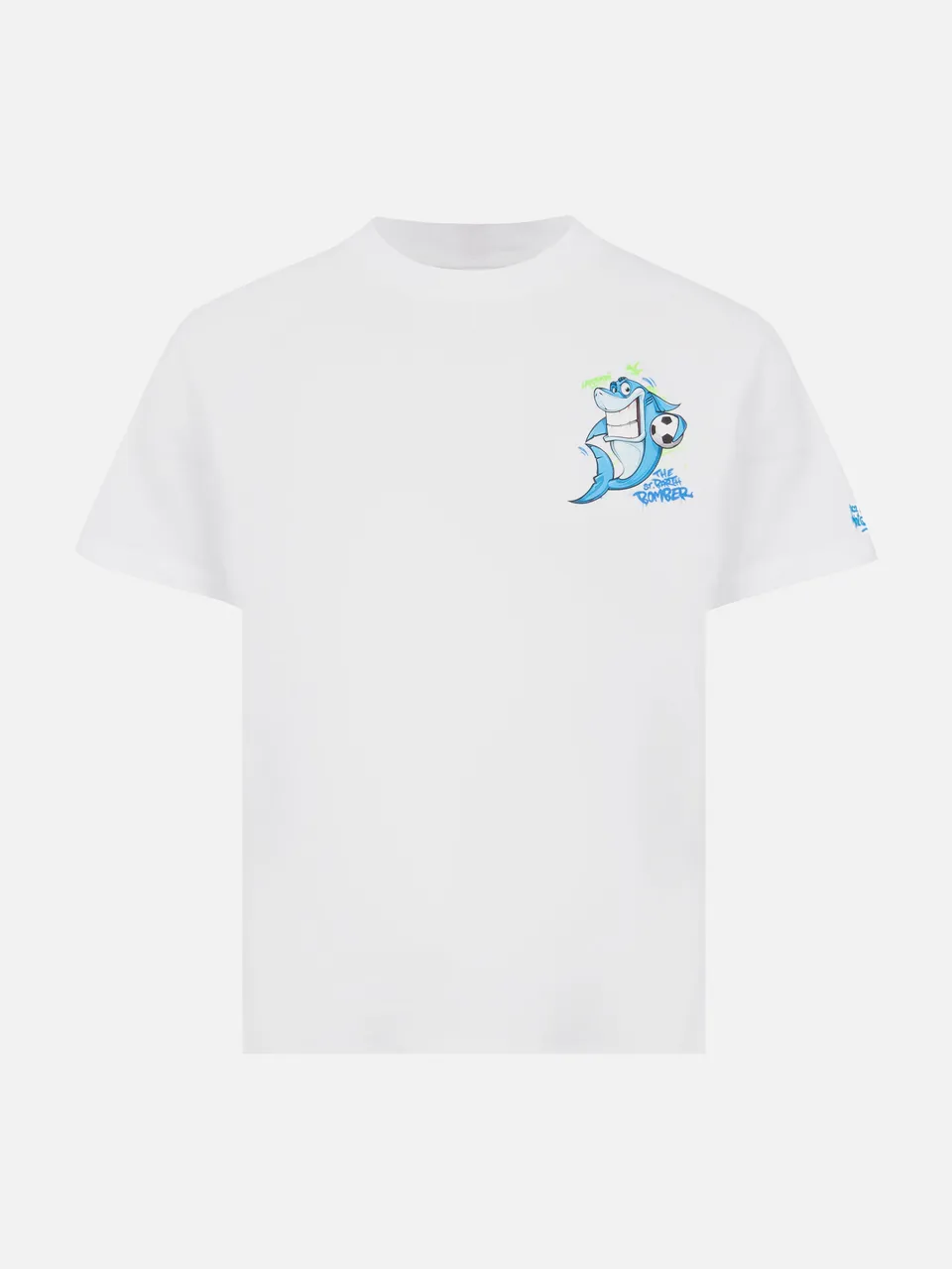 mc2-saint-barth-t-shirt-boy-cryptopuppets-special-edition-squalo-in-cotone-blu-n image 1