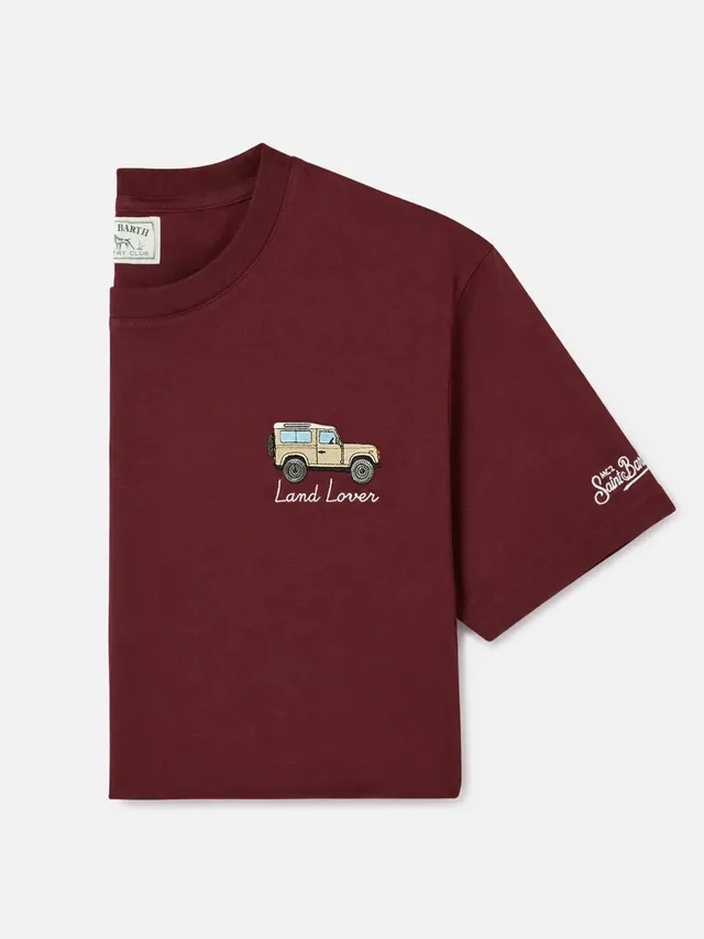 mc2-saint-barth-arnott-warm-t-shirt-bordeaux-land-lover-uomo image 1