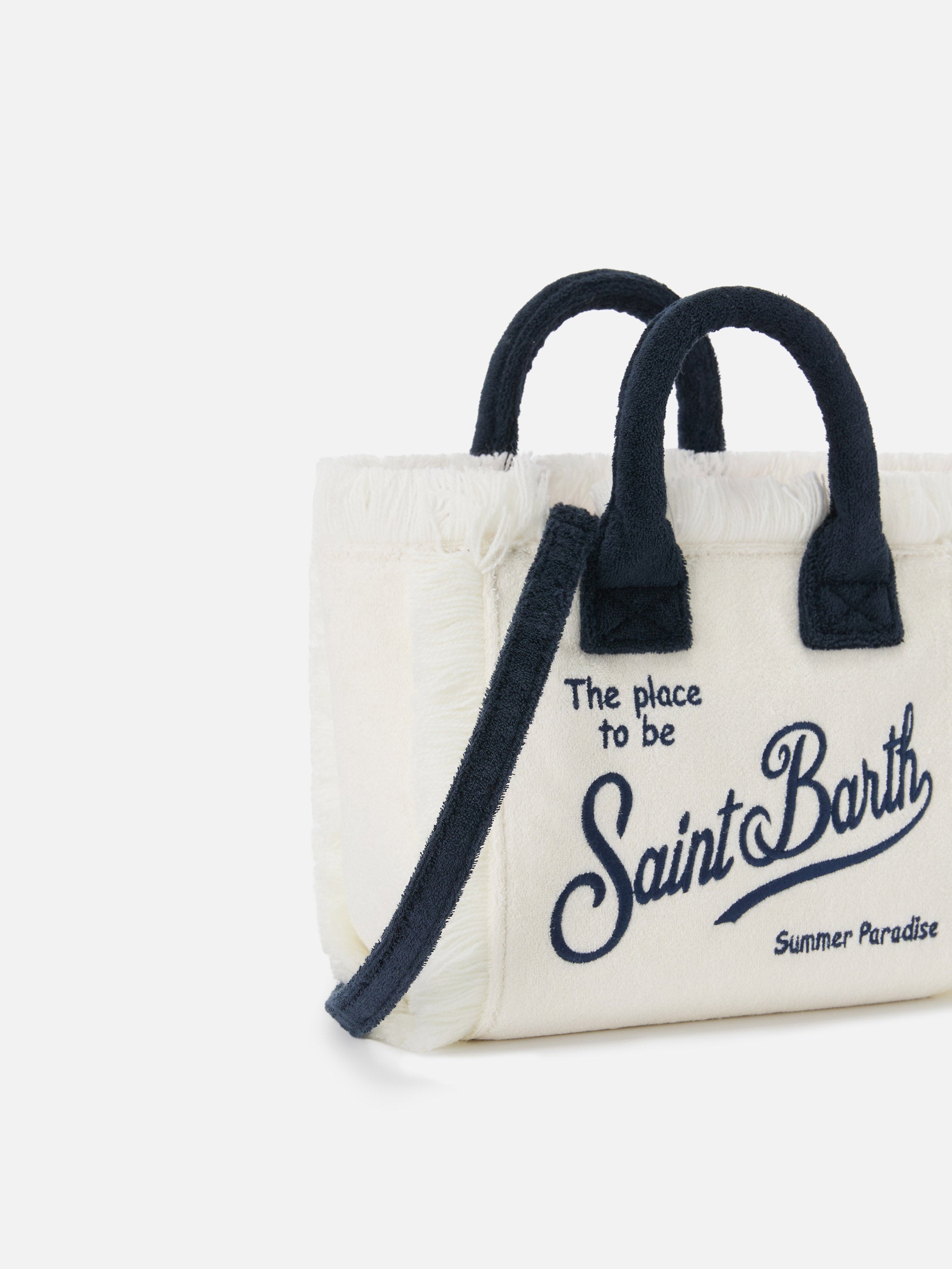 mc2-saint-barth-borsa-vanity-mini-in-spugna-bianca-con-logo-ricamato image 3