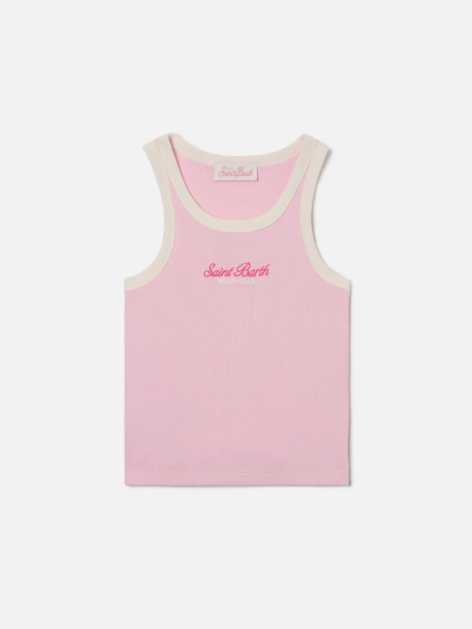 mc2-saint-barth-blue-jr-top-bambina-rosa-logo-ricamato-costina image 1