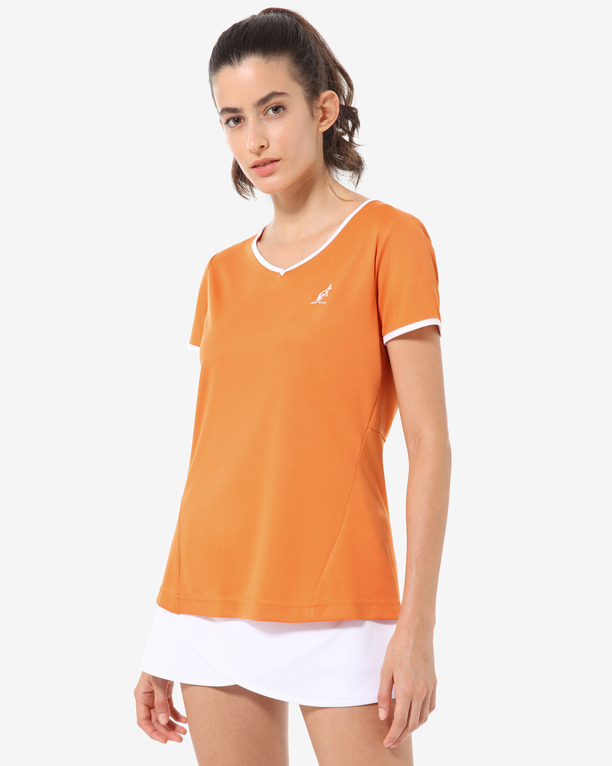 australian-slit-back-t-shirt-tennis-ace-arancio-acceso image 1