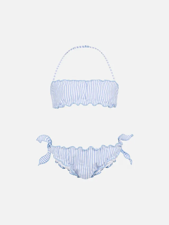 bikini-emy-a-fascia-classico-in-seersucker-con-stampa-a-righe-mc2-saint-barth image 1