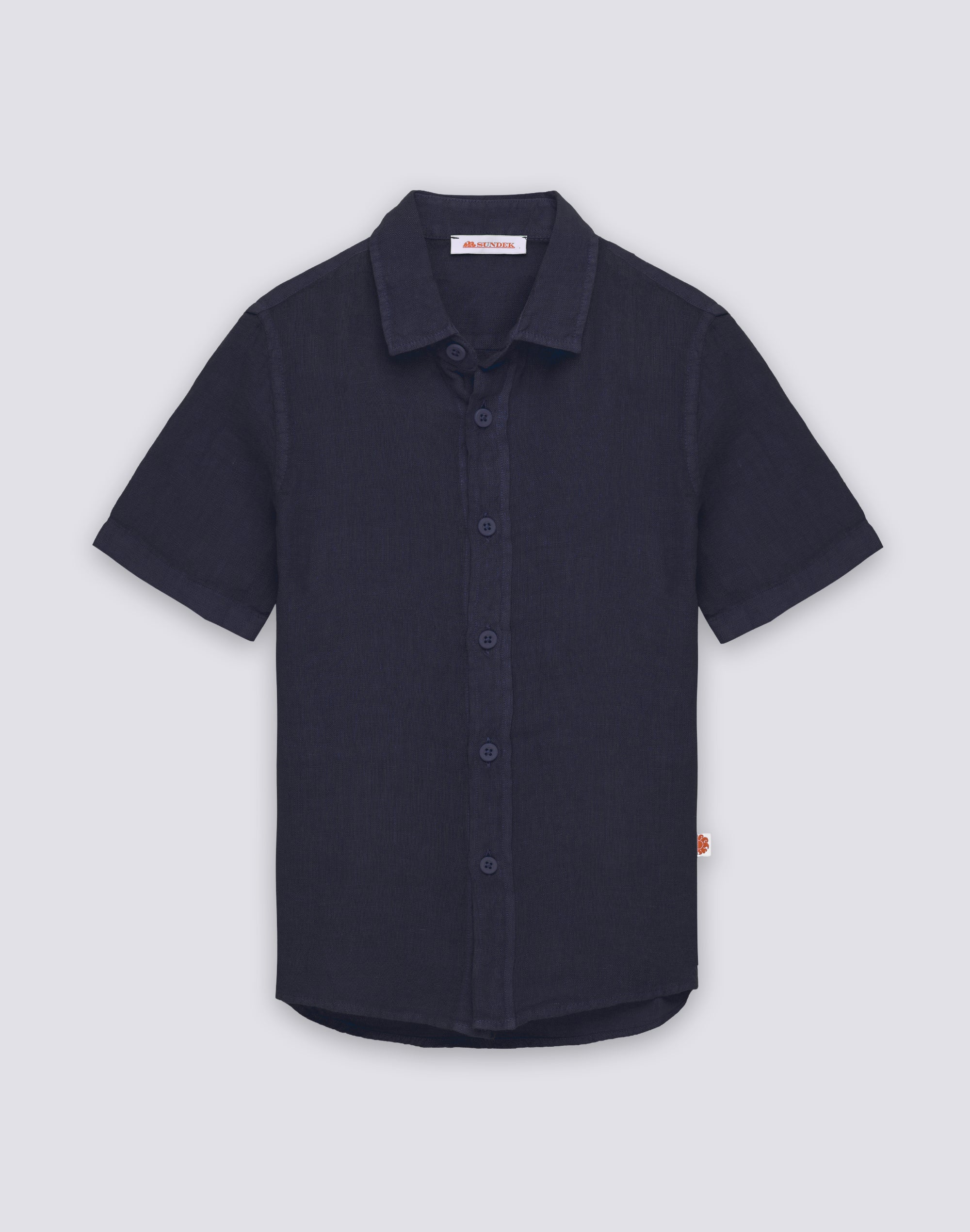 sundek-goldenwave-camicia-bambino-manica-corta-in-lino-tinto-capo image 1