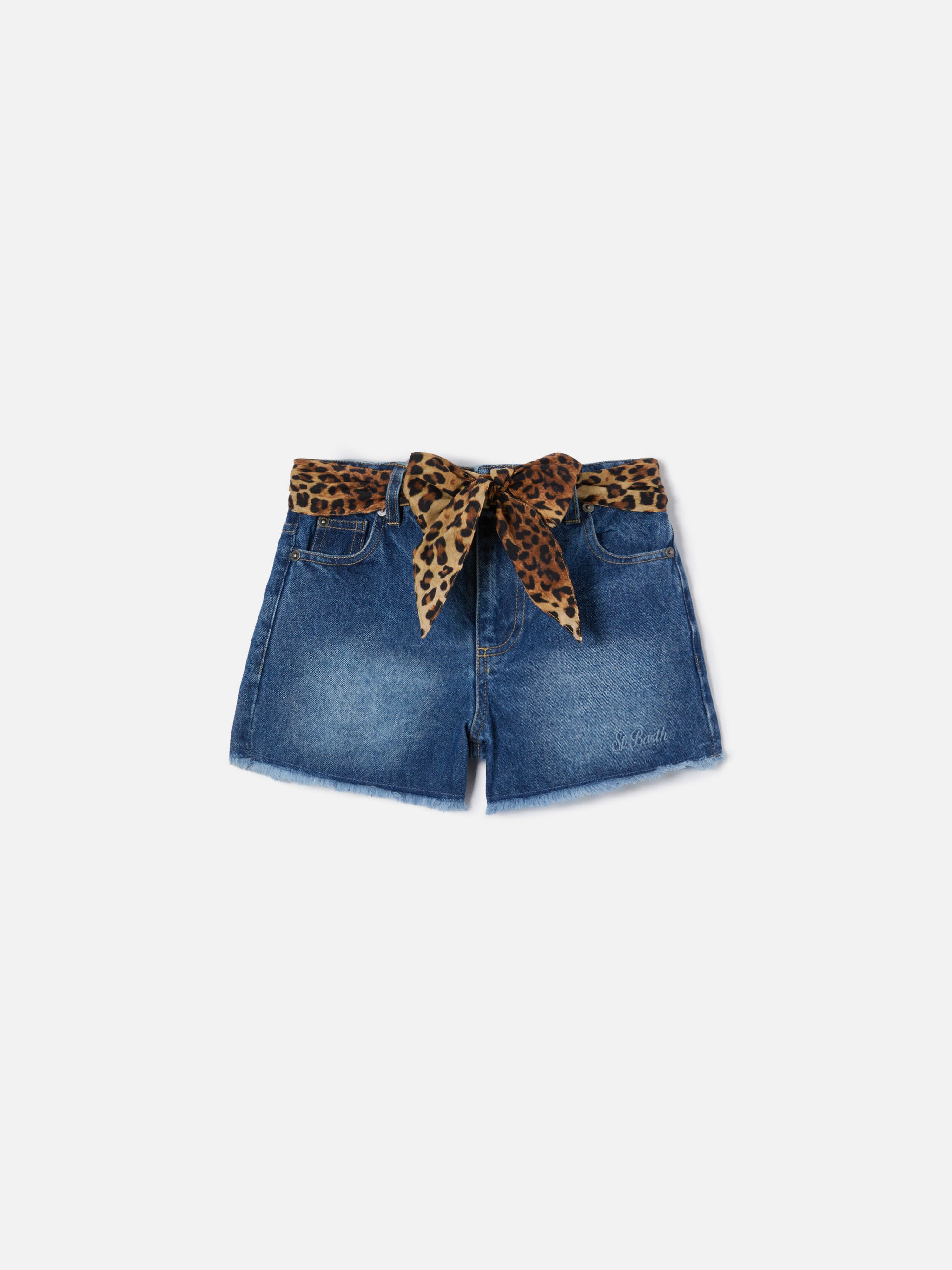 mc2-saint-barth-short-kiko-jr-bambina-denim-leopardato-blu image 1