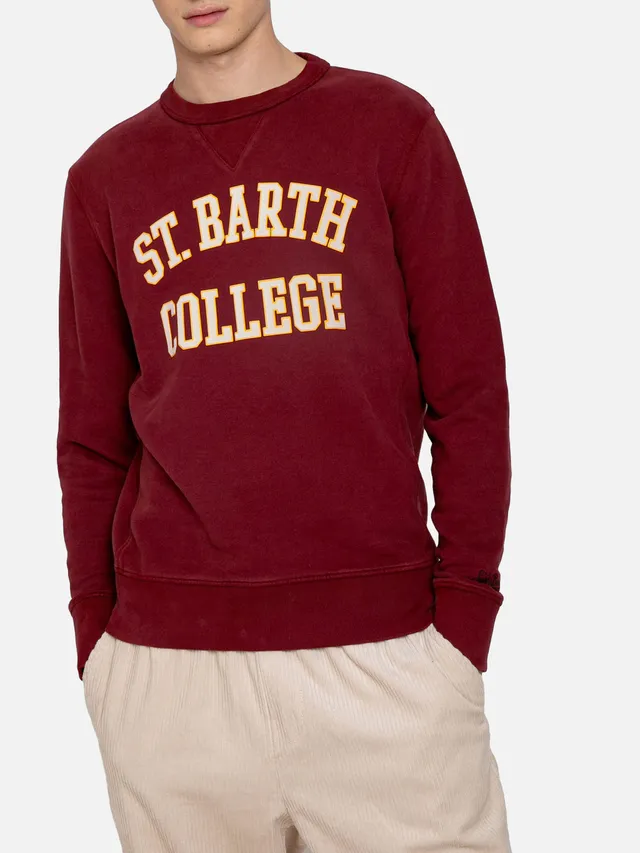mc2-saint-barth-felpa-girocollo-st-barth-college-bordeaux-uomo image 1