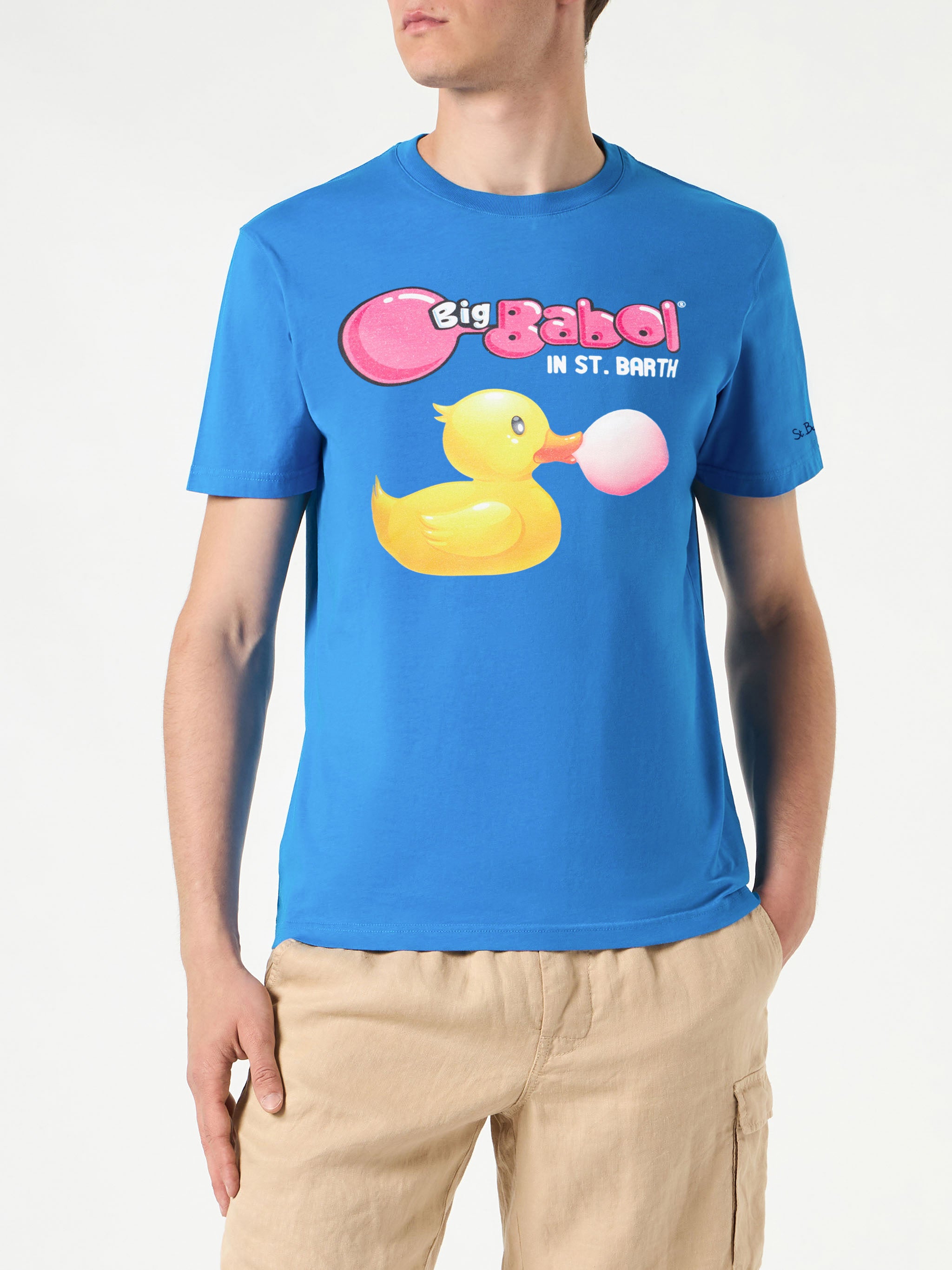 mc2-saint-barth-t-shirt-uomo-ducky-x-big-babol-special-edition-bluette-cotone image 2