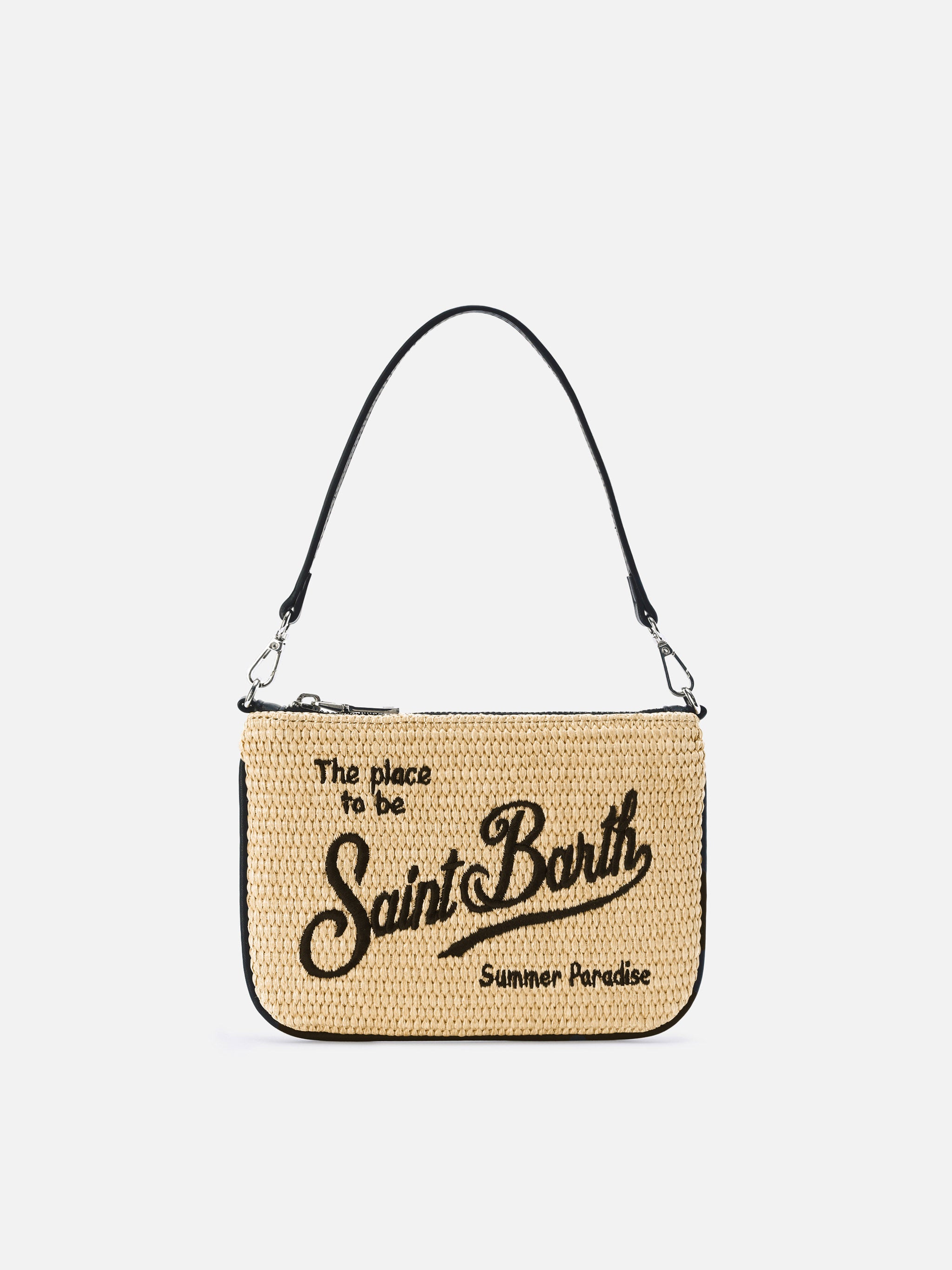 mc2-saint-barth-pouch-mini-parisienne-paglia-naturale-nero image 1