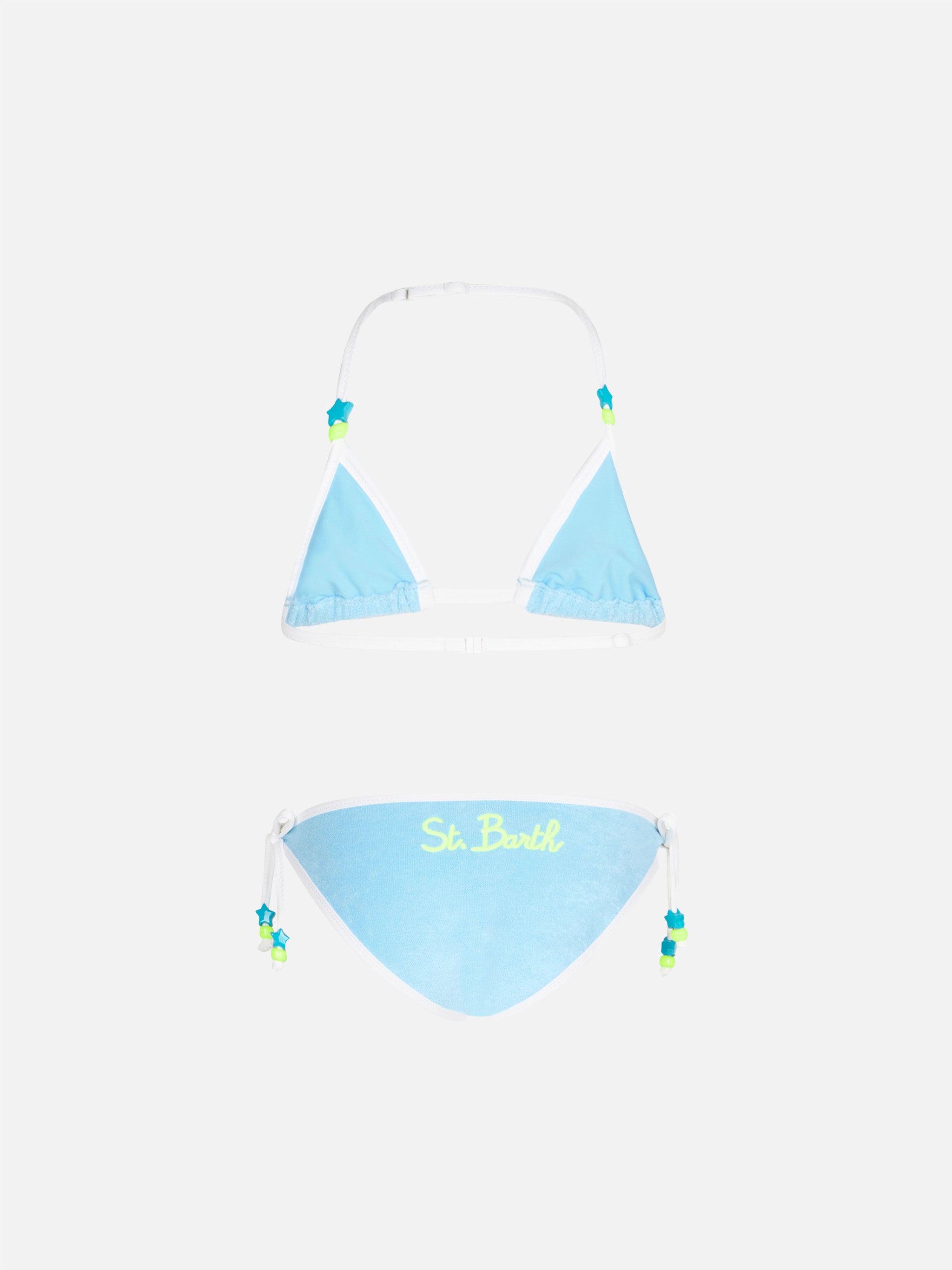 mc2-saint-barth-bikini-bambina-a-triangolo-in-spugna-azzurro-leah image 2