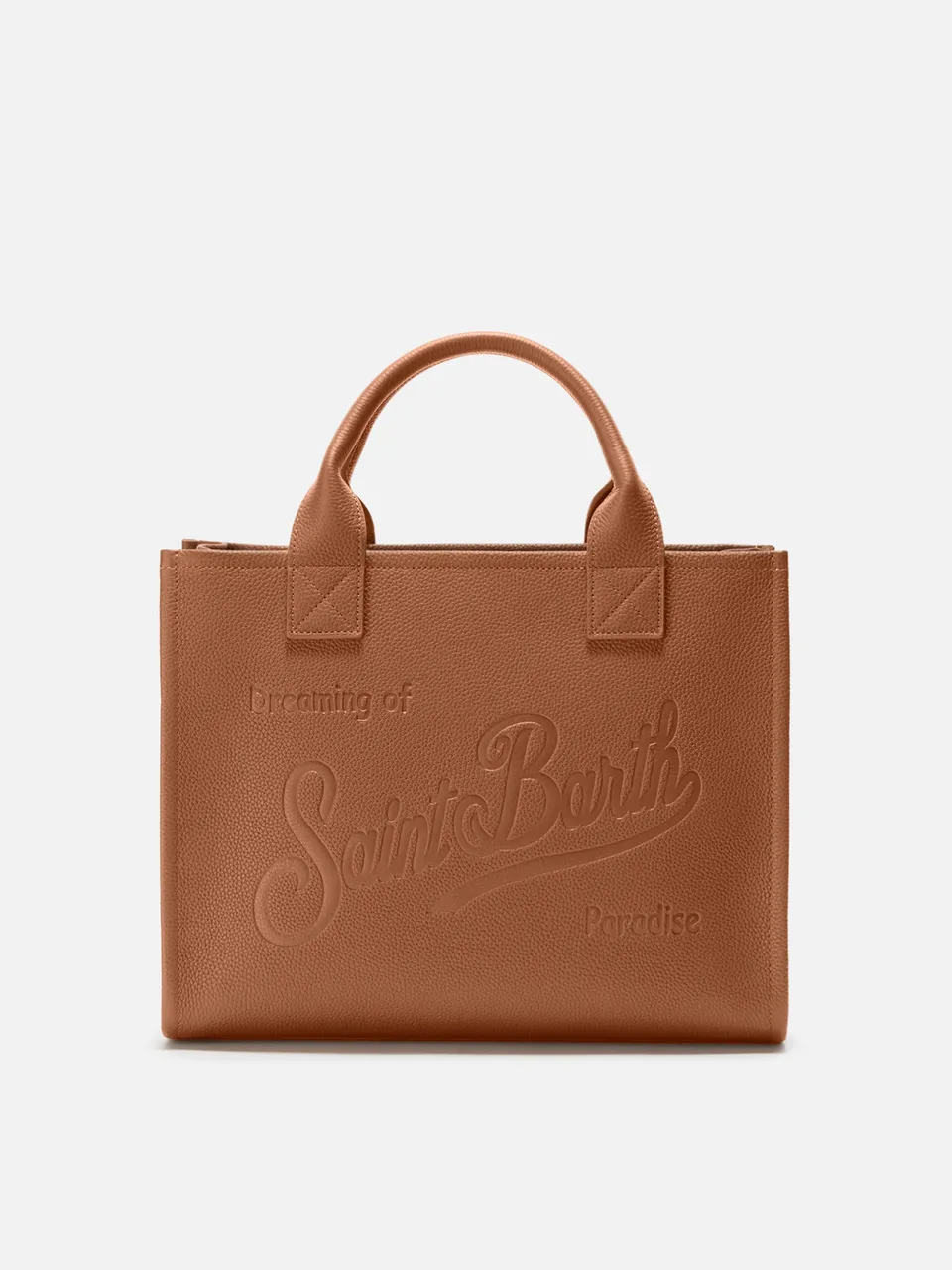 mc2-saint-barth-vanity-bag-large-borsa-a-spalla-in-pelle-martellata-cammello image 1