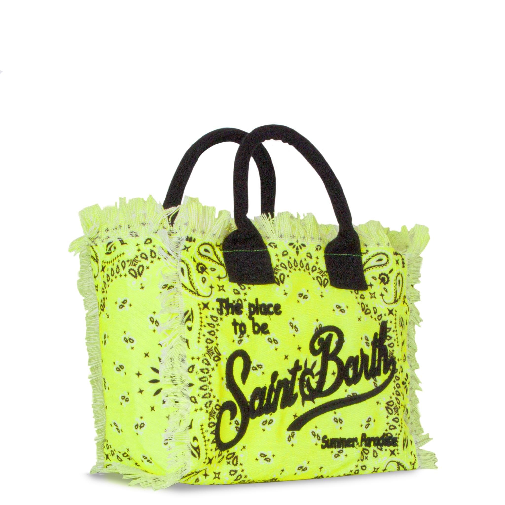 mc2-saint-barth-colette-borsa-canvas-cotone-bandana-giallo-fluo image 3