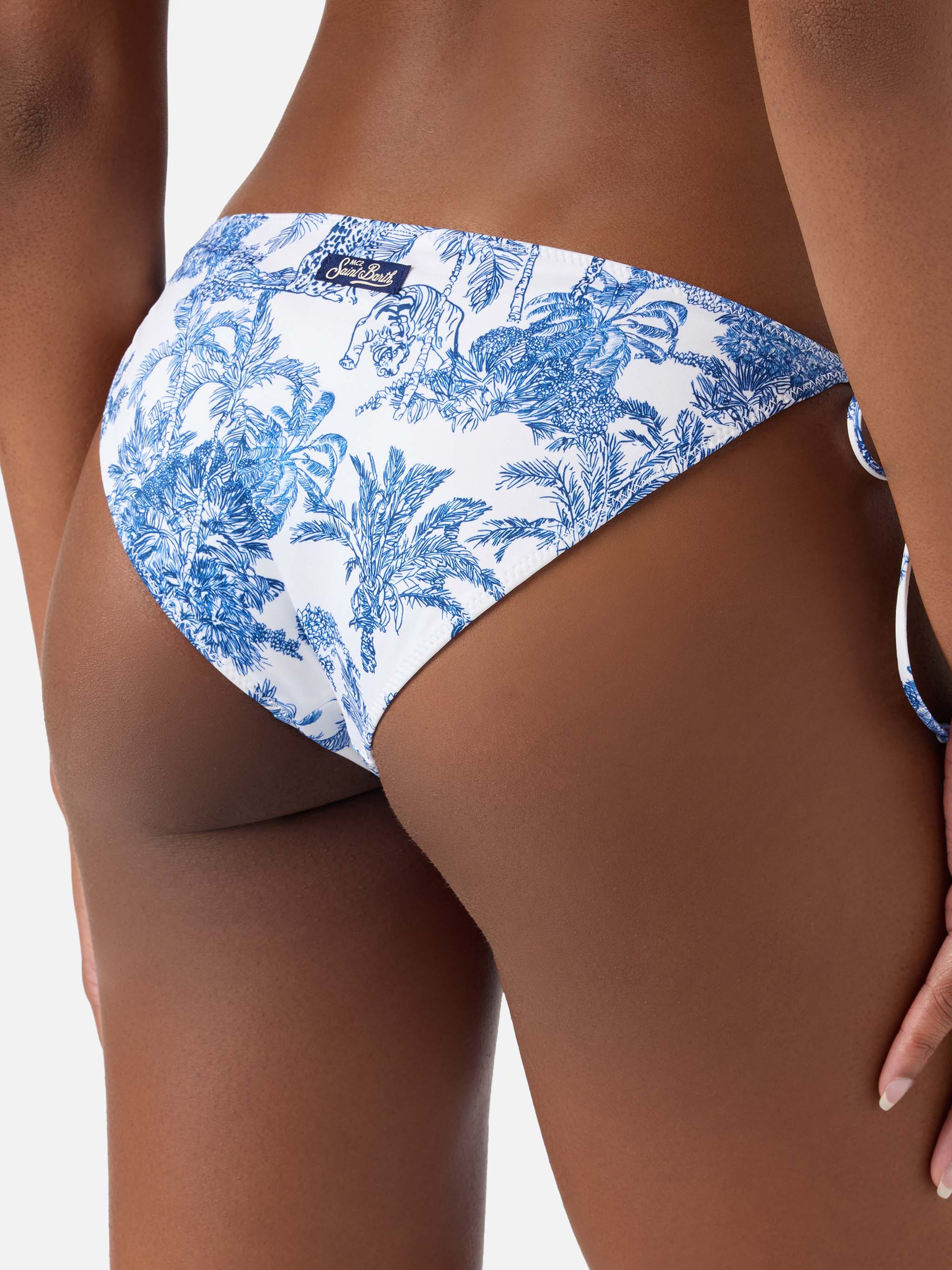 mc2-saint-barth-leah-virgo-bikini-triangolo-toile-de-jouy-azzurro image 5