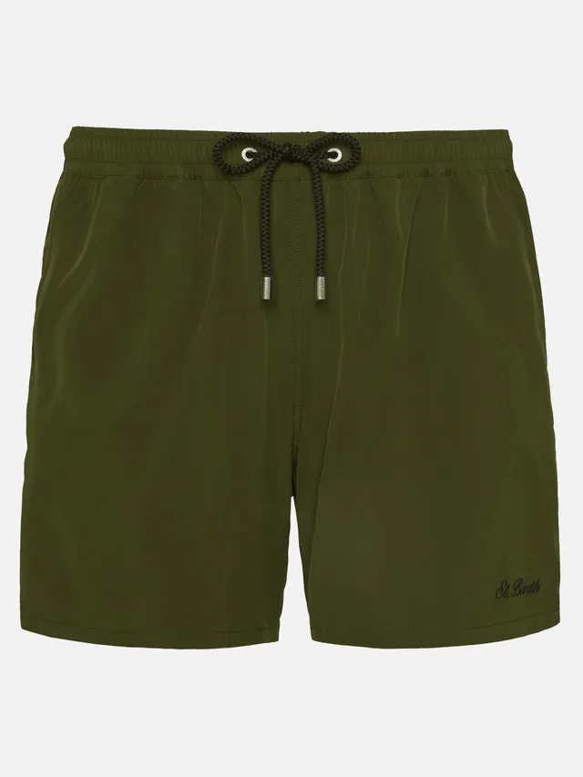mc2-saint-barth-comfort-costume-mare-uomo-verde-militare-con-ricamo-st-barth image 1