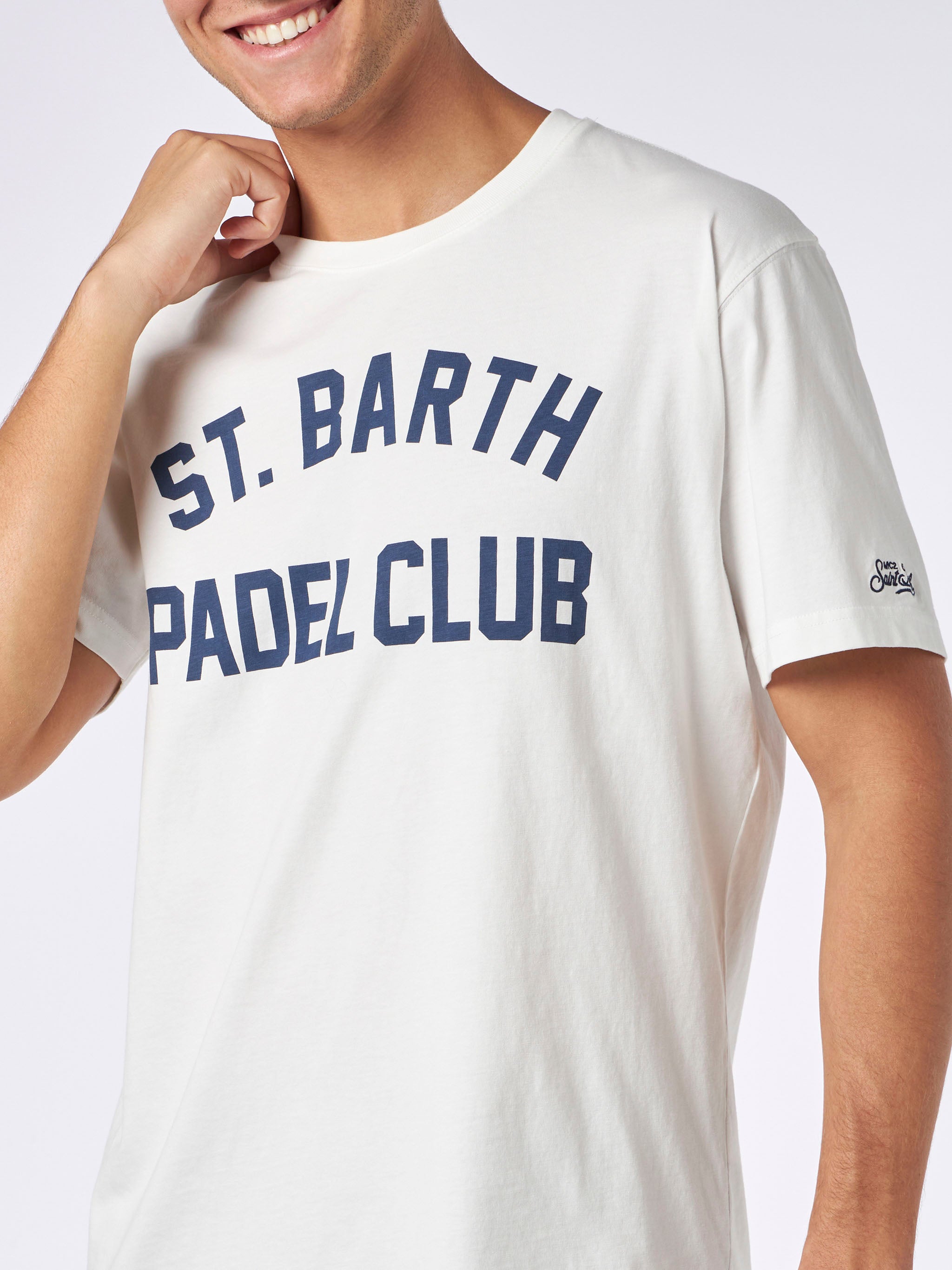 mc2-saint-barth-arnott-t-shirt-uomo-in-cotone-bianco-st-barth-padel-club image 2