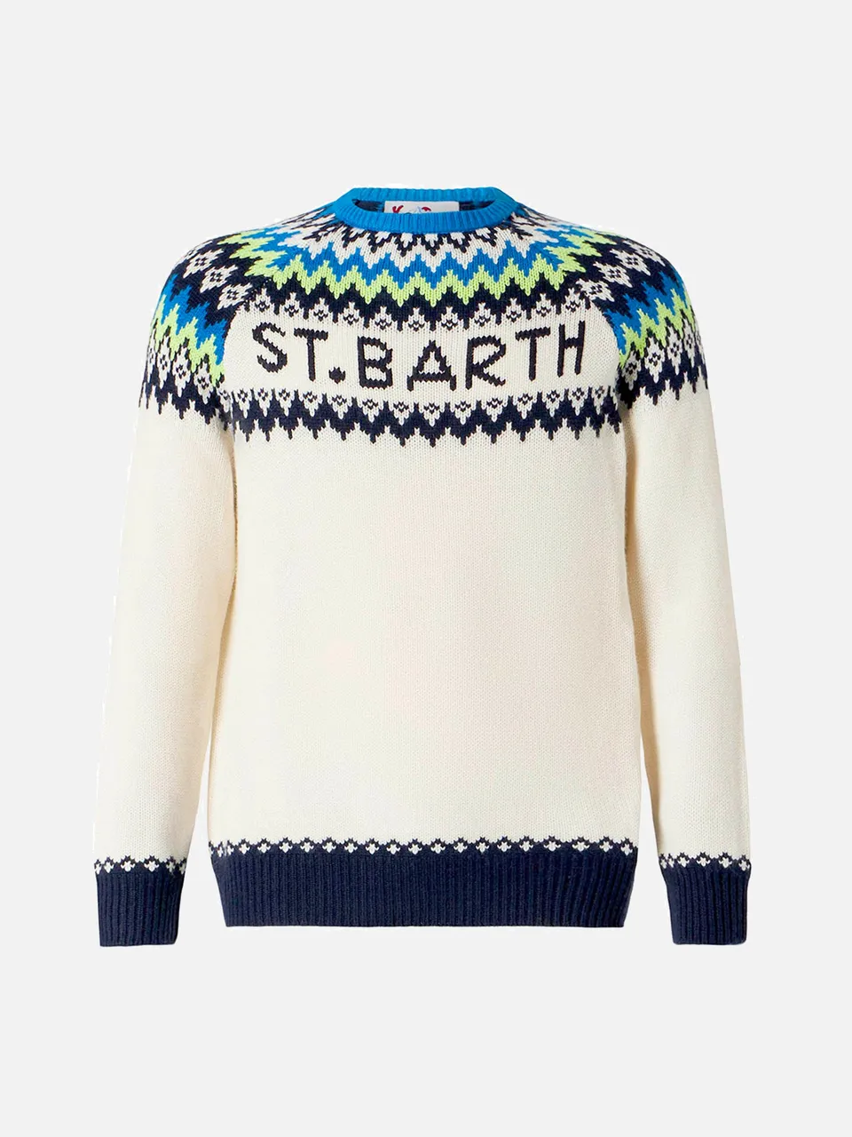 mc2-saint-barth-maglione-bambino-bianco-con-jacquard-islandese image 1