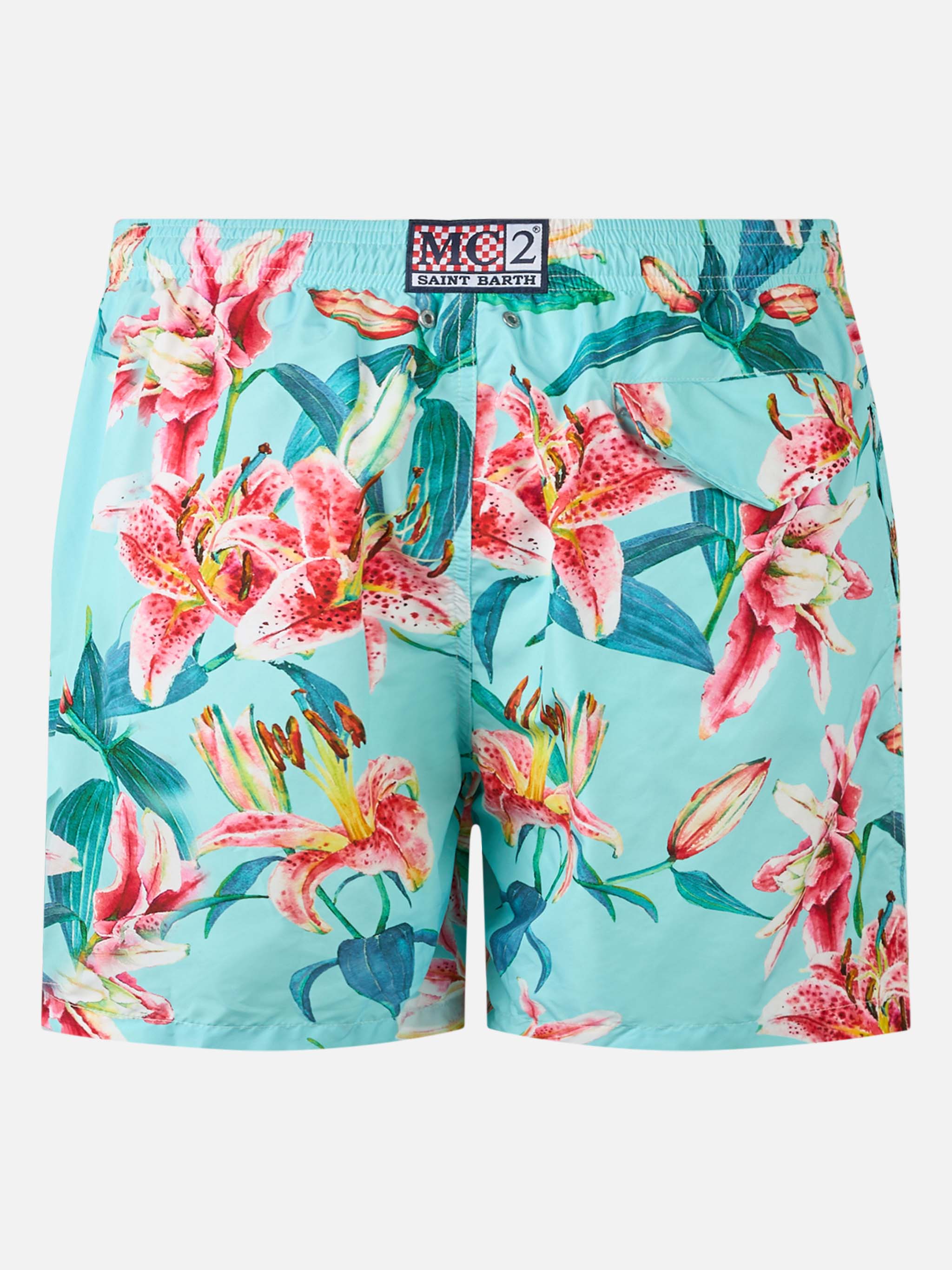 mc2-saint-barth-lighting-costume-mare-uomo-stampa-fiori-tropicali-aqua-green image 2