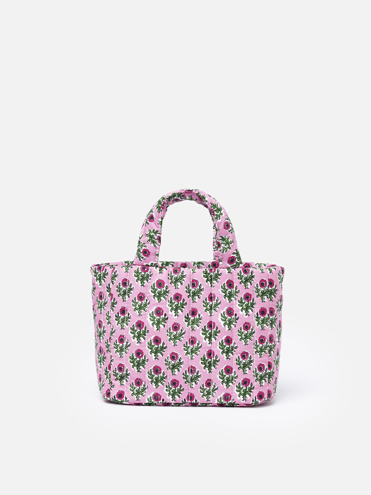 mc2-saint-barth-borsa-soft-tote-mini-trapuntata-rosa-a-fiori-con-tracolla image 4