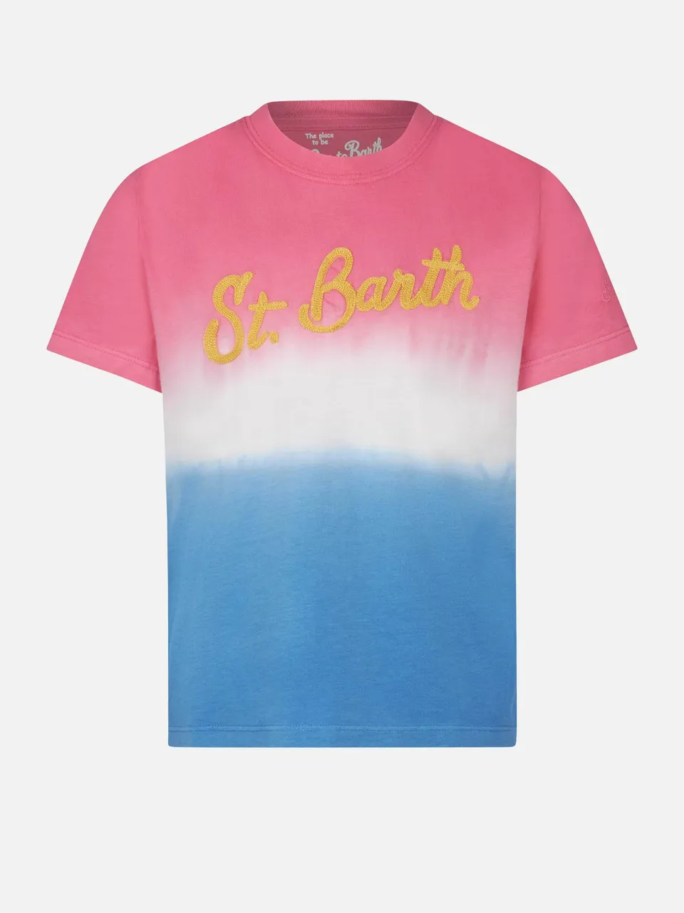 mc2-saint-barth-t-shirt-bambina-tie-dye-fucsia-blu-st-barth image 1